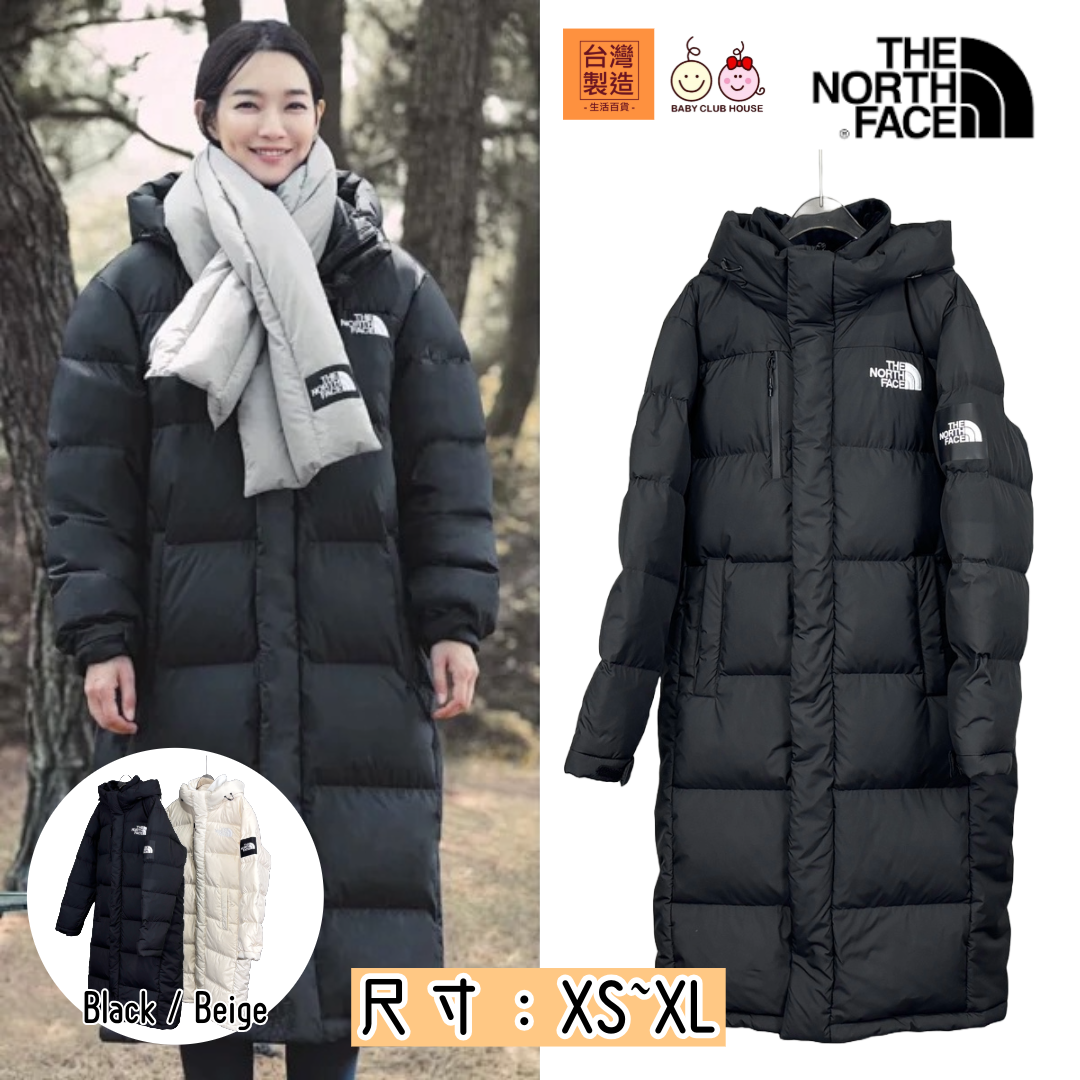 THE NORTH FACE 男女長款連帽羽絨外套