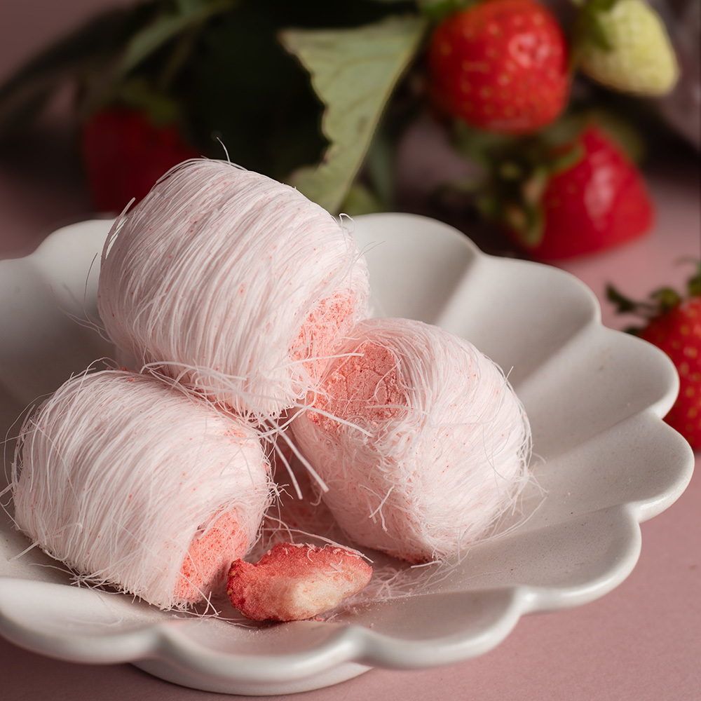 酸甜草莓法式龍鬚糖｜莓好時光