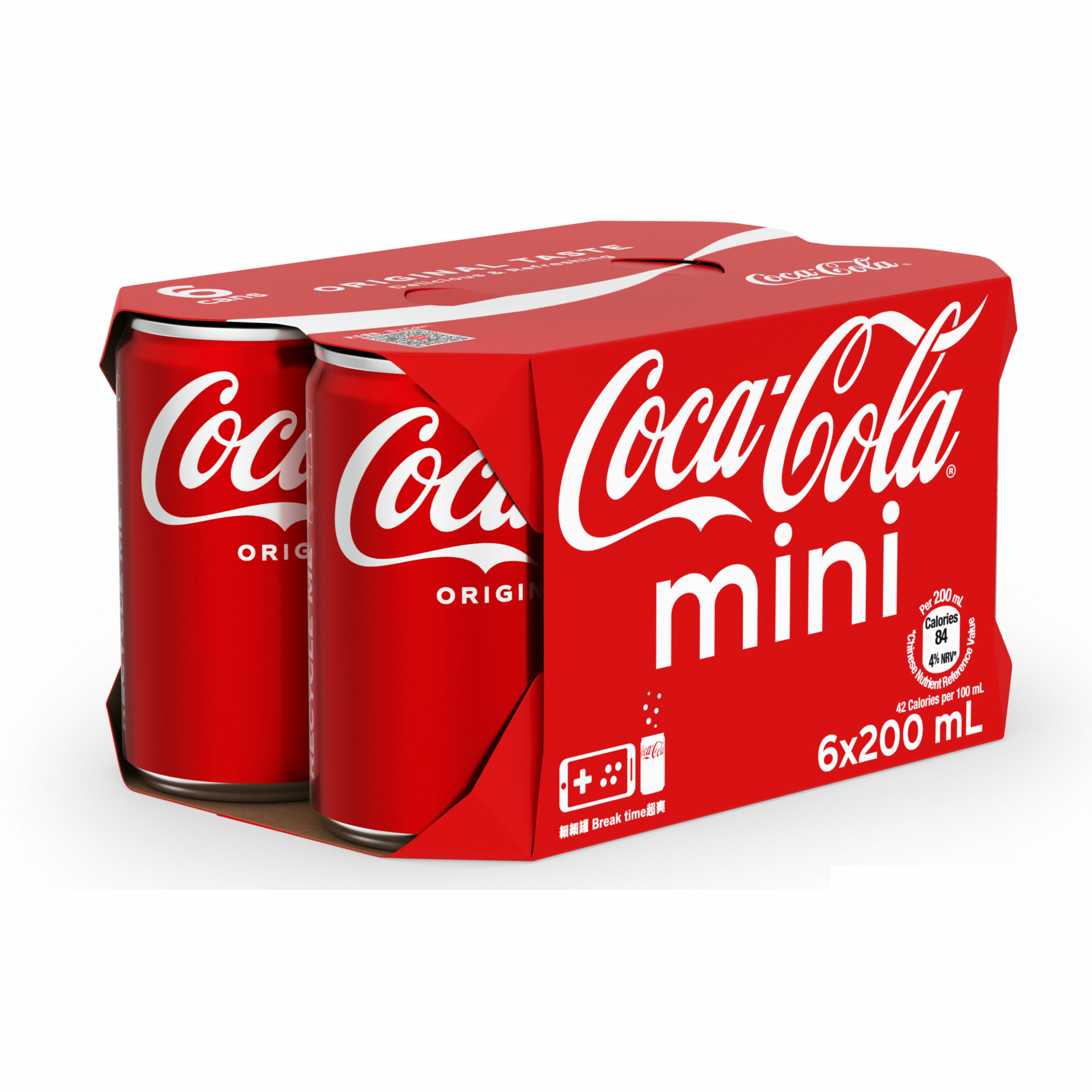 可口可樂汽水迷你罐200毫升 x 6 X 4罐裝 - 原箱