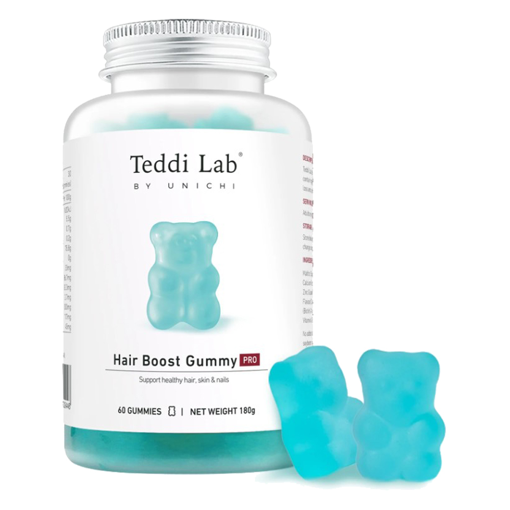 澳洲限定款 Unichi  PRO藍色海鹽養髮小熊軟糖180g (60粒)