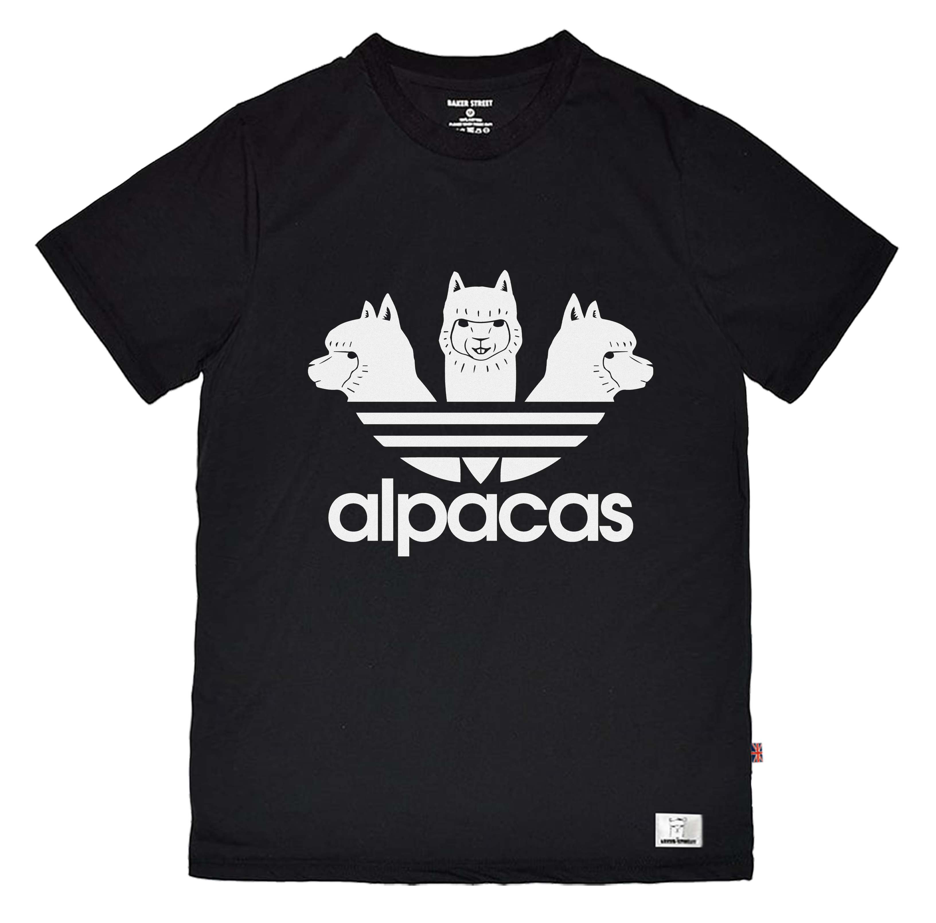 Alpacas Black  Threehead 愛迪駝(黑白) 童裝短T