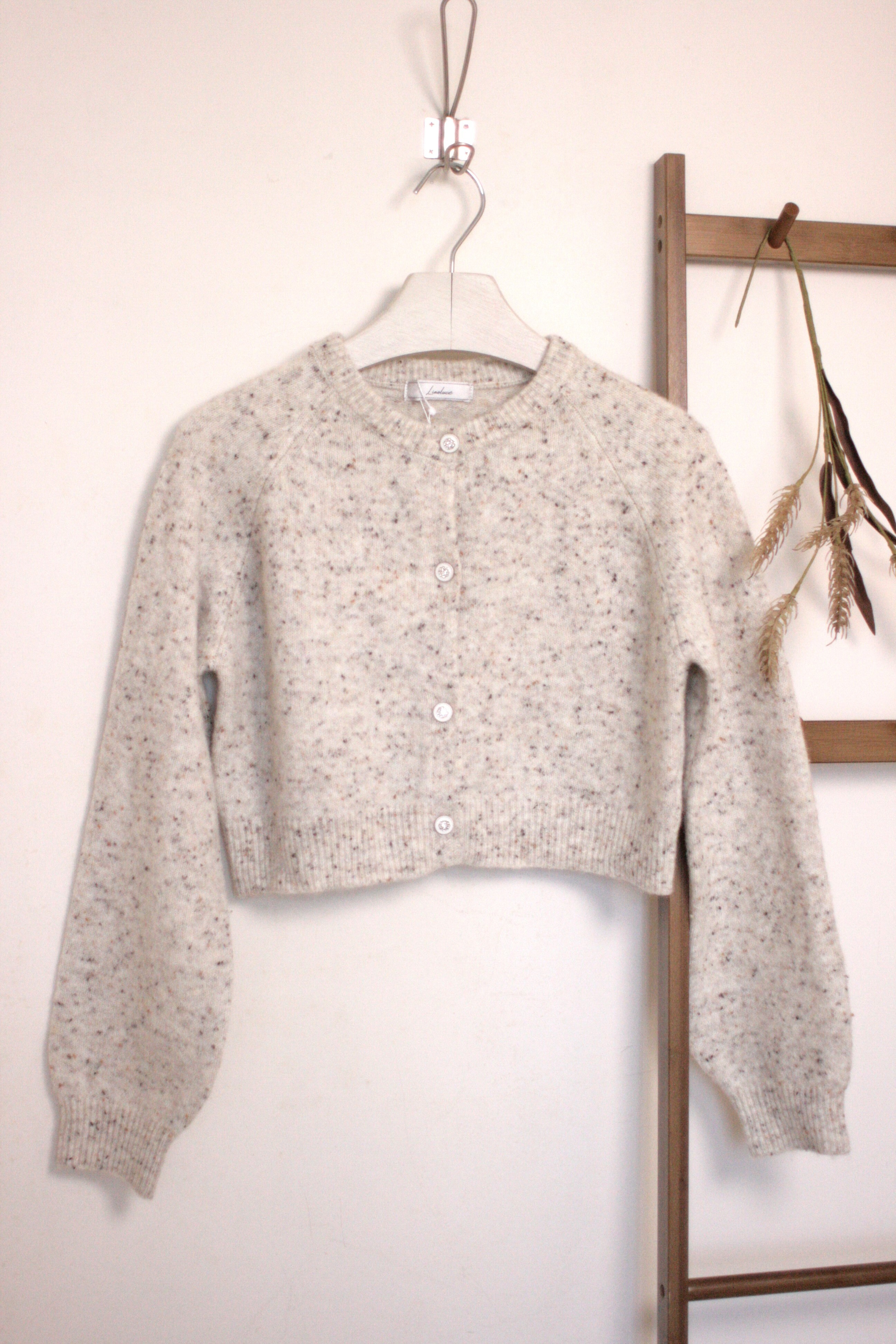 米灰混色精品鈕扣短款外套 【日本直送】