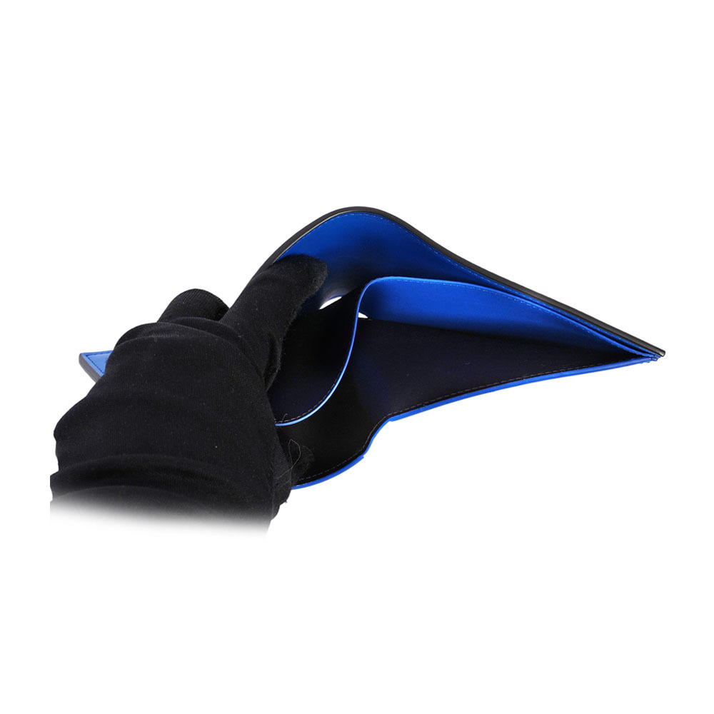 【FENDI】FF Logo 帆布及皮革對角設計8卡短夾(棕色/皇家藍)7M0169 AFCB F1Q1O