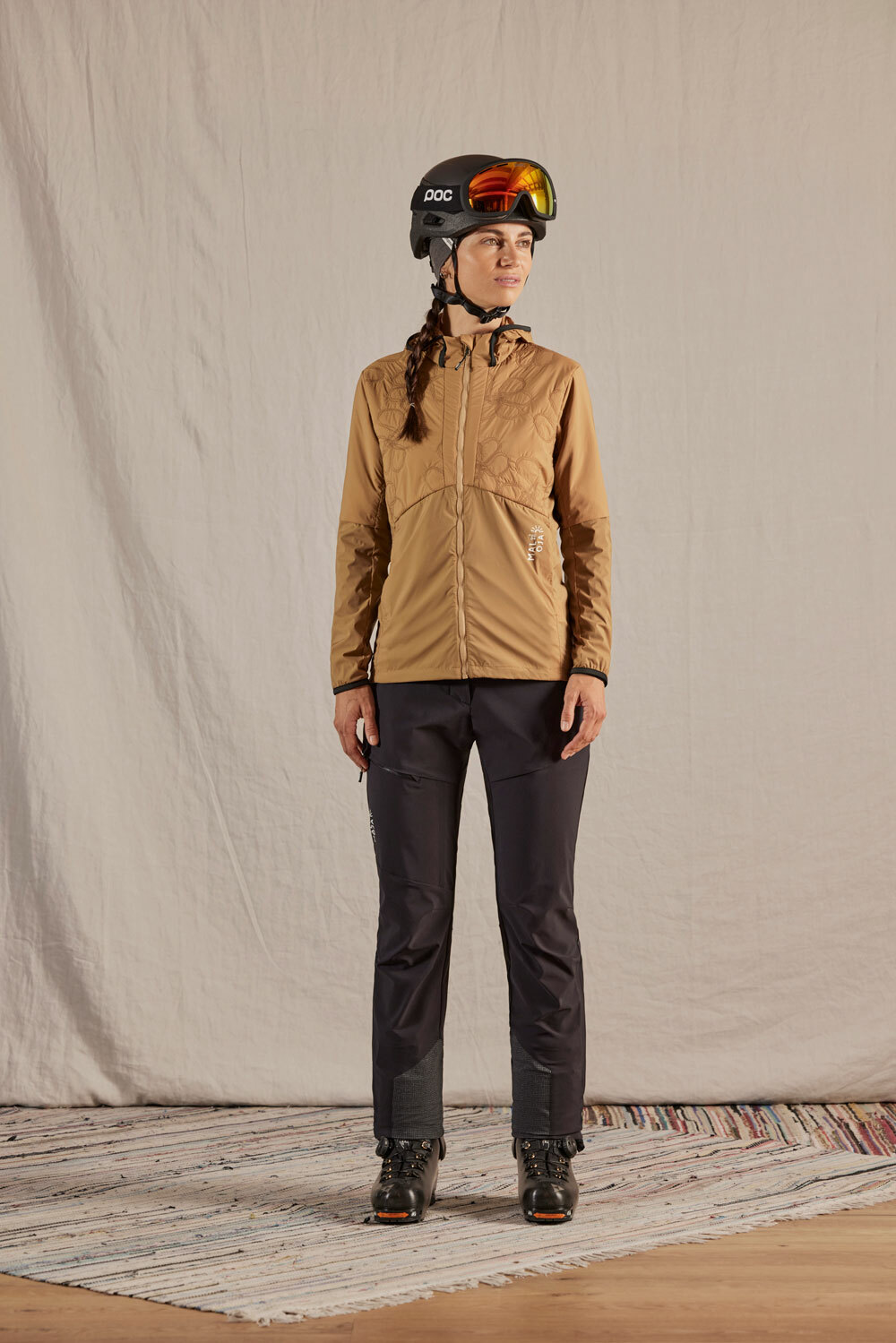 【MALOJA】女化纖防風保暖連帽外套 / 24MA38117-[卡其棕、經典黑]