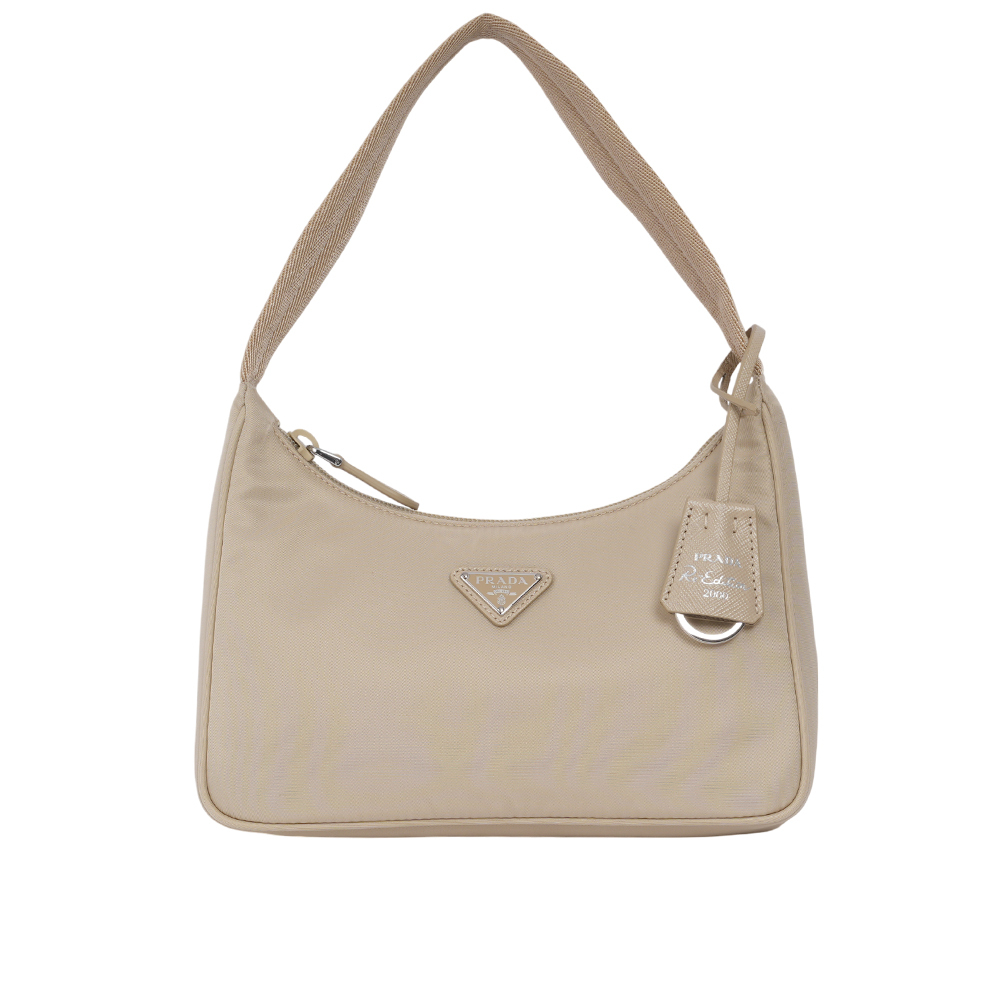 【PRADA】Re-Edition 2000 三角牌再生尼龍迷你手提包(沙漠棕)1NE515 RDH0 F0F24