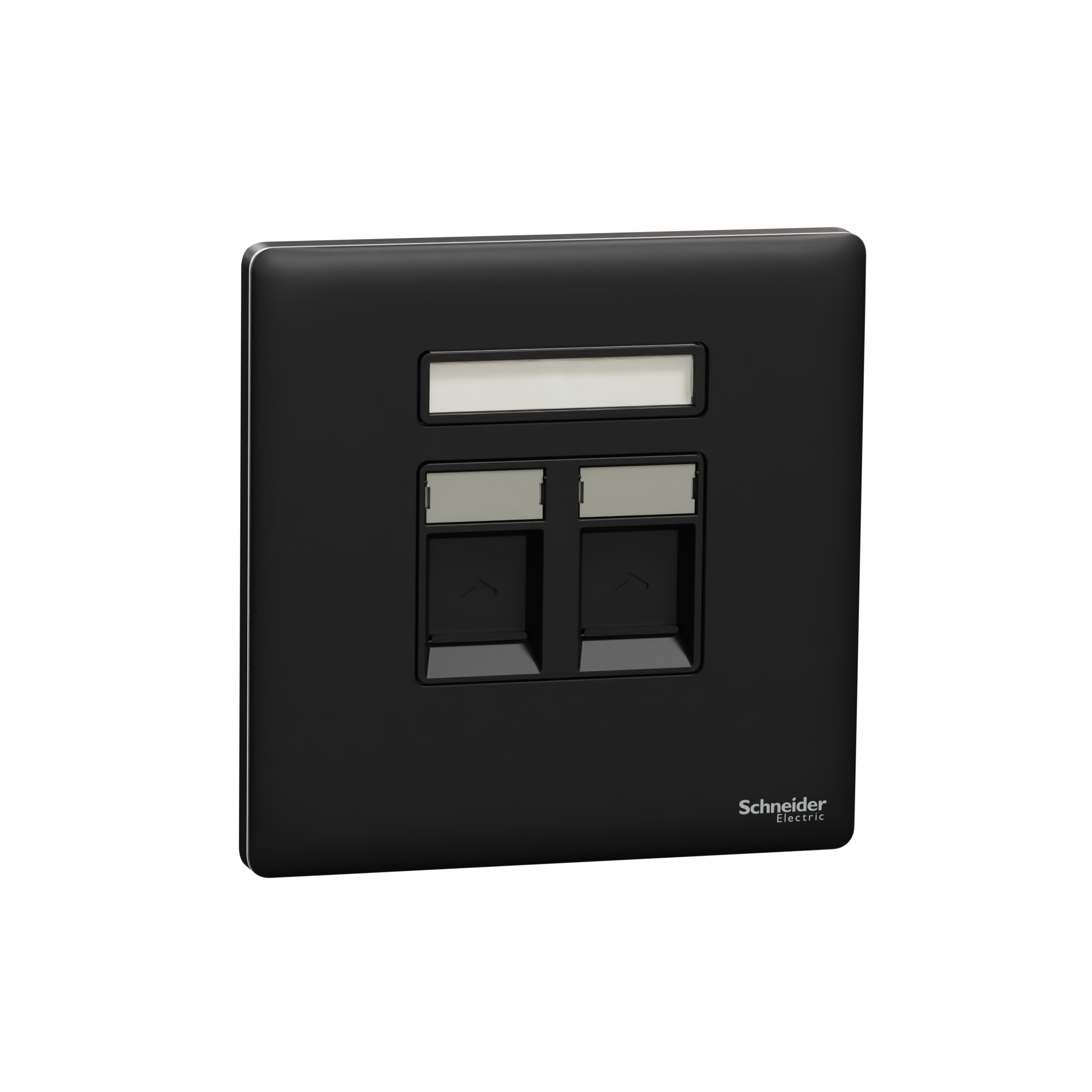 UNICA X 孖位RJ45 數據/電話插座, Keystone面板備防塵活門