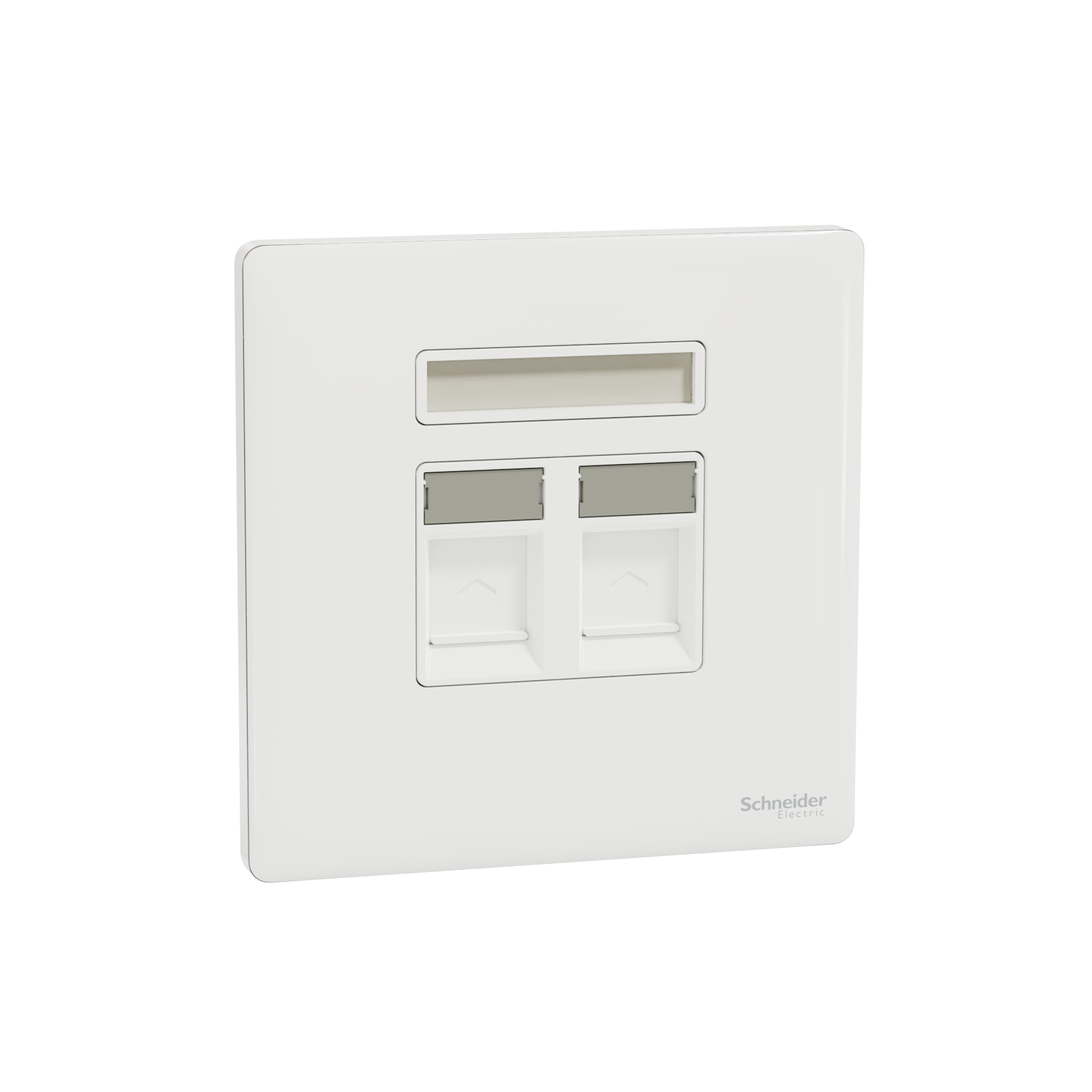 UNICA X 孖位RJ45 數據/電話插座, Keystone面板備防塵活門