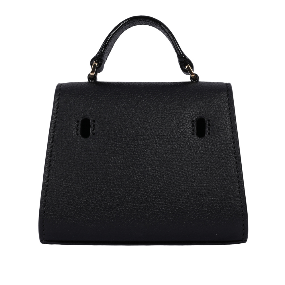 【Valextra】Iside 轉釦牛皮迷你小腰包(黑色)SGES0061028LOCPL99NN