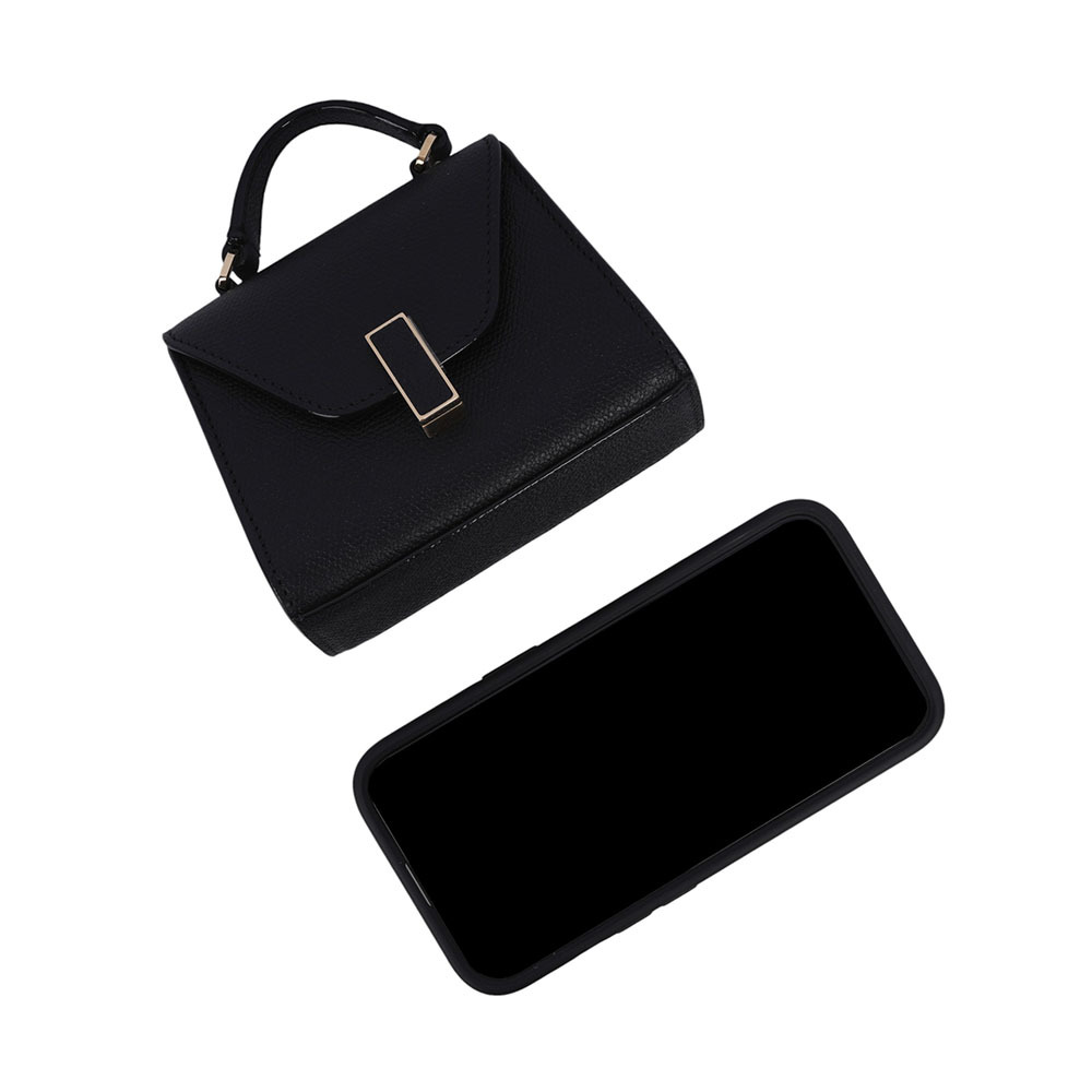 【Valextra】Iside 轉釦牛皮迷你小腰包(黑色)SGES0061028LOCPL99NN