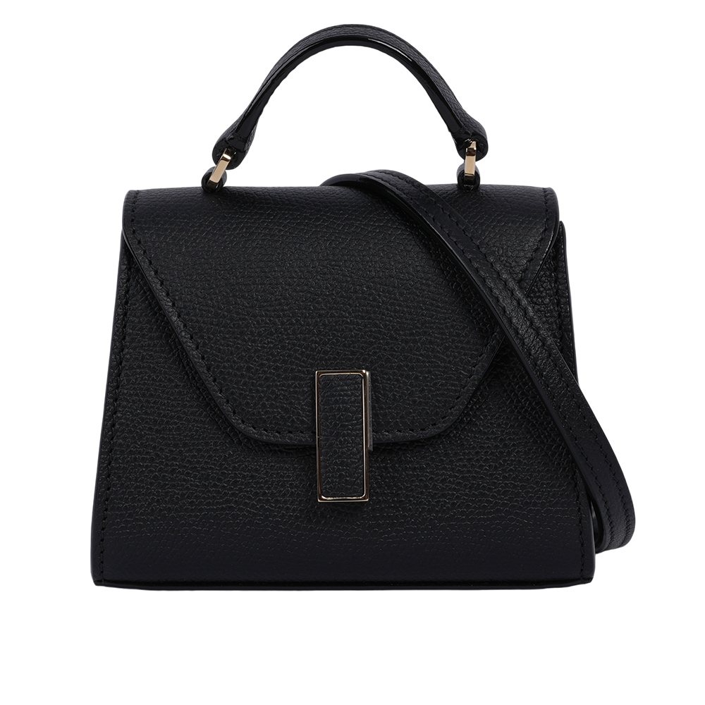 【Valextra】Iside 轉釦牛皮迷你小腰包(黑色)SGES0061028LOCPL99NN