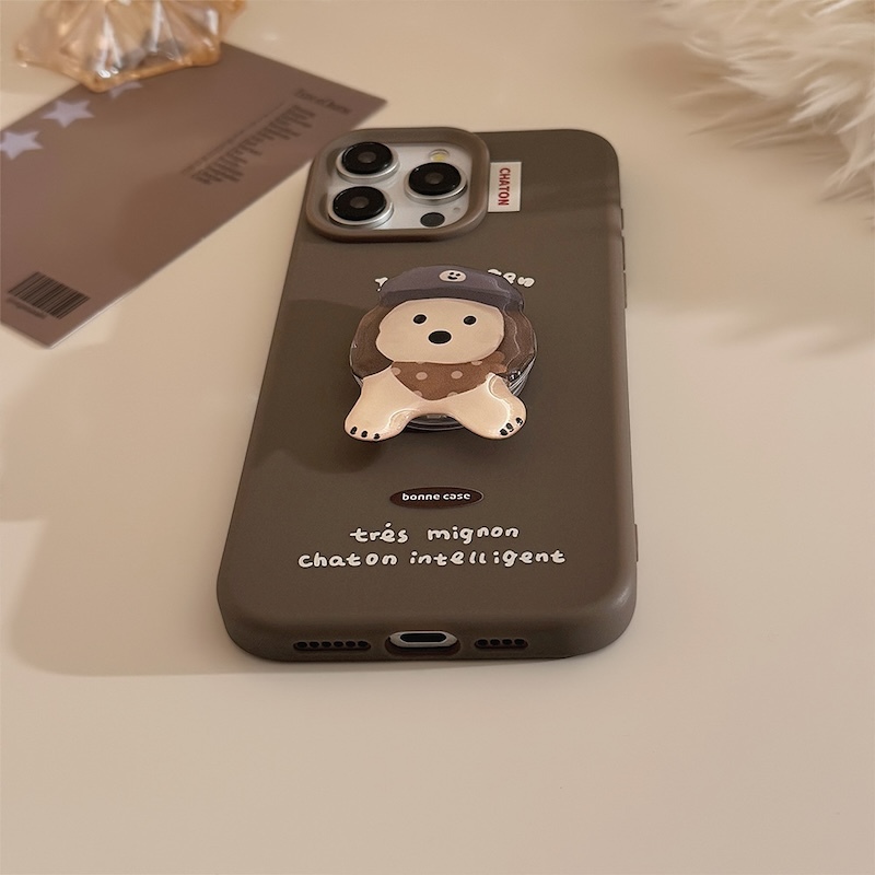 《10211》點點圍巾狗狗手機殼