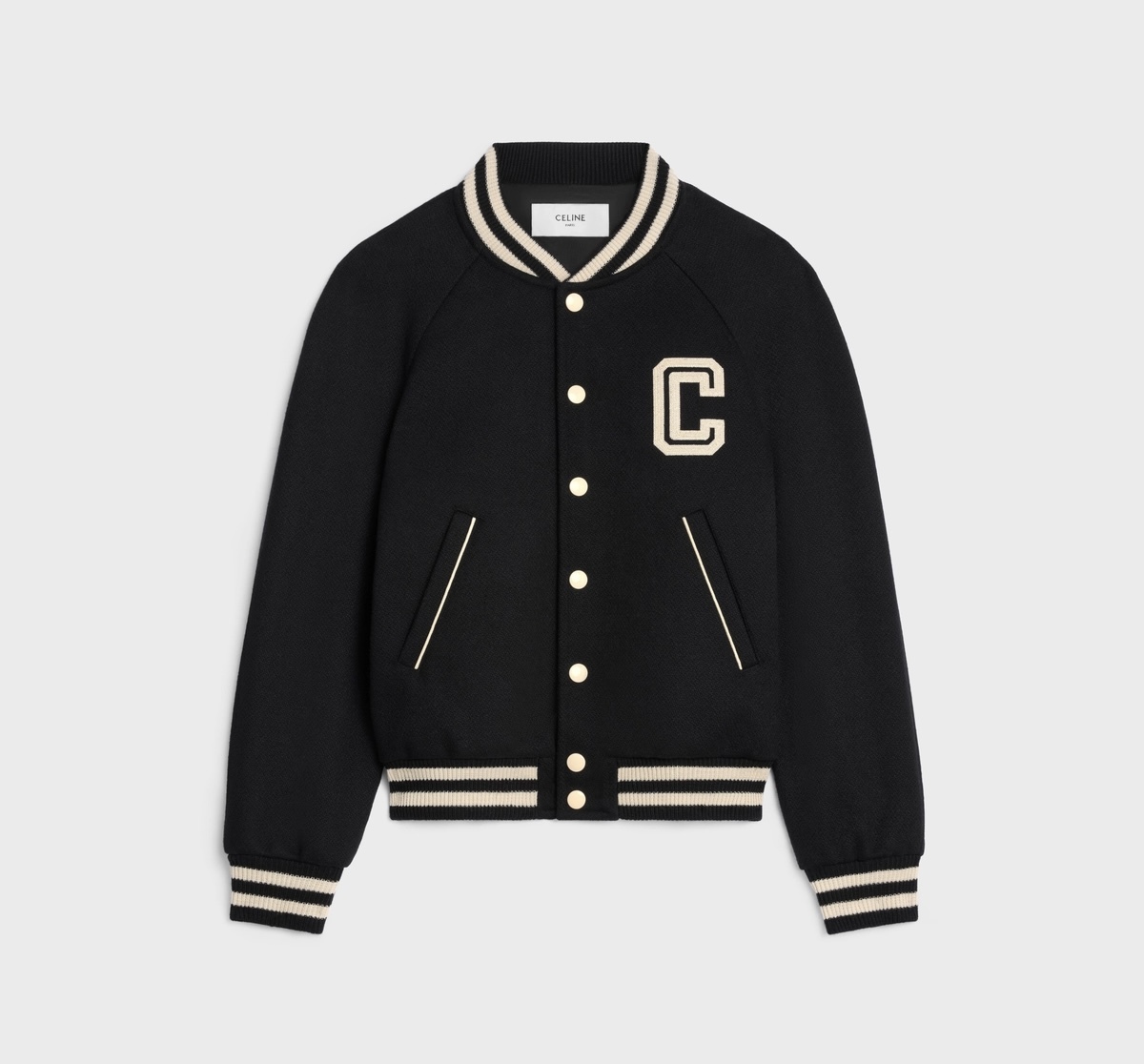 Celine teddy jacket in textured wool