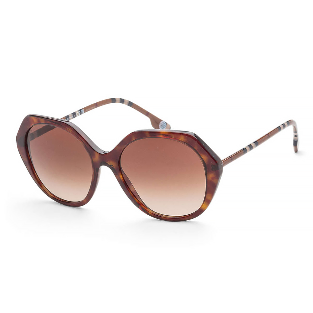 (預購)【Burberry】BE4375-401713-55 女士棕色不規則太陽眼鏡