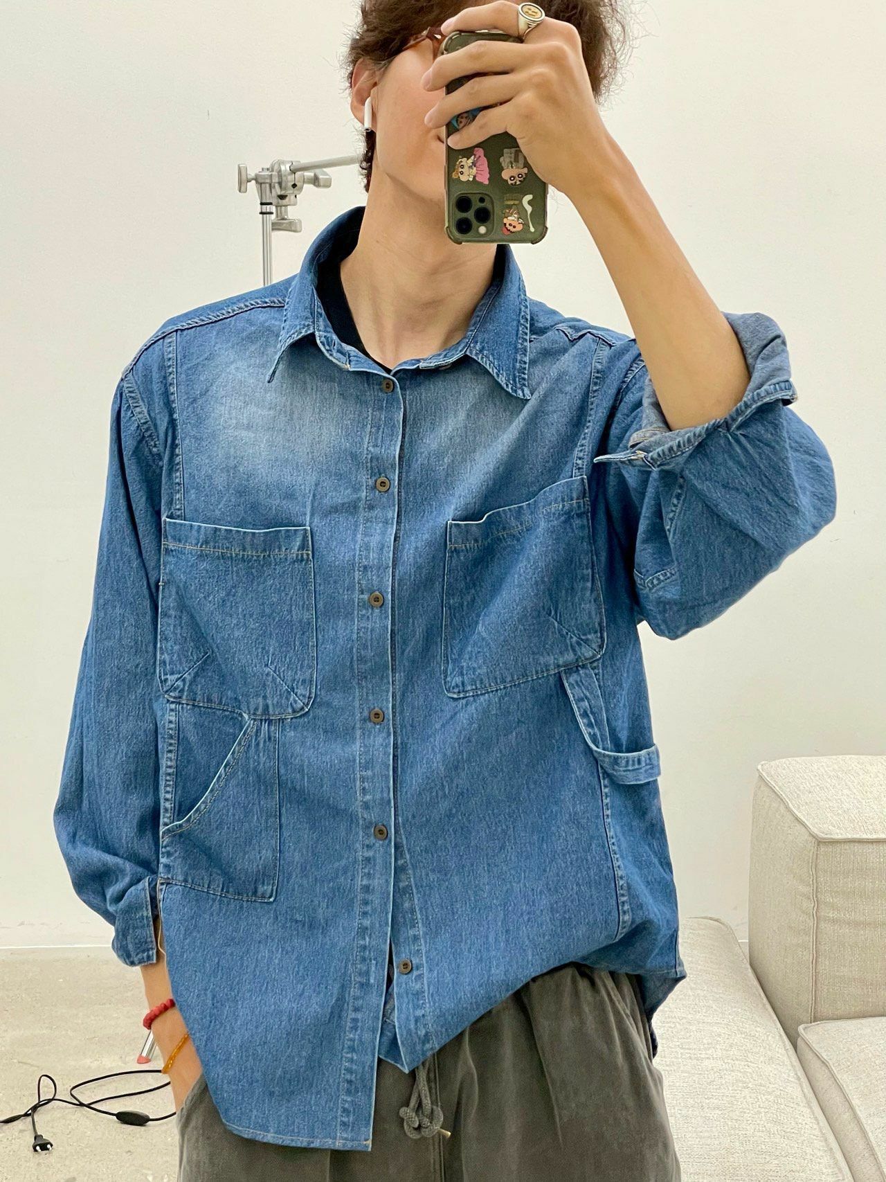 洗水長袖牛仔恤衫 HIGH FIVE-106S