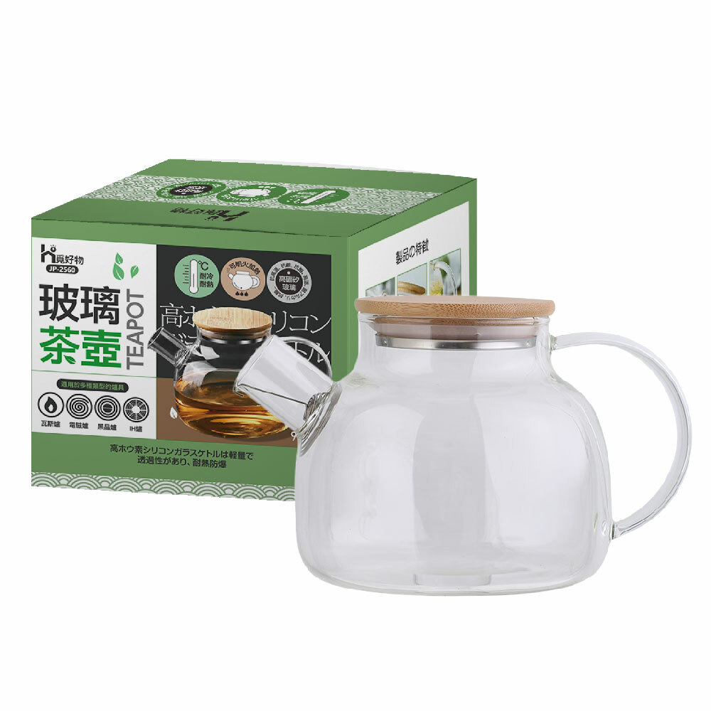 竹蓋玻璃泡茶壺950ml (JP2560)