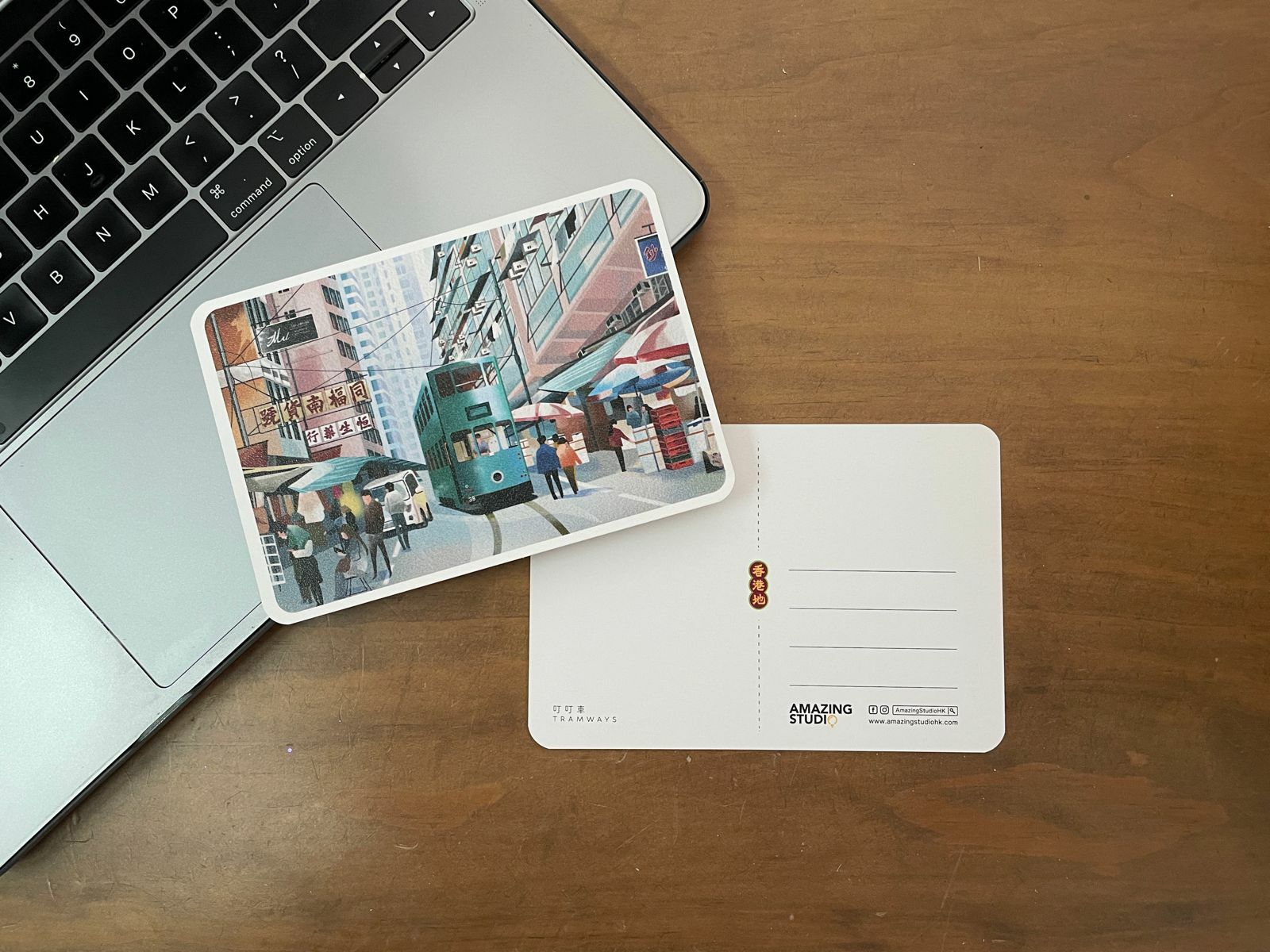 【香港地 - 叮叮車 】 明信片丨Amazing Studio