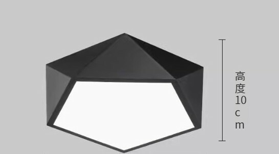 Hot recommended simple ceiling lamp [Penta-Black Large LED  50cm]