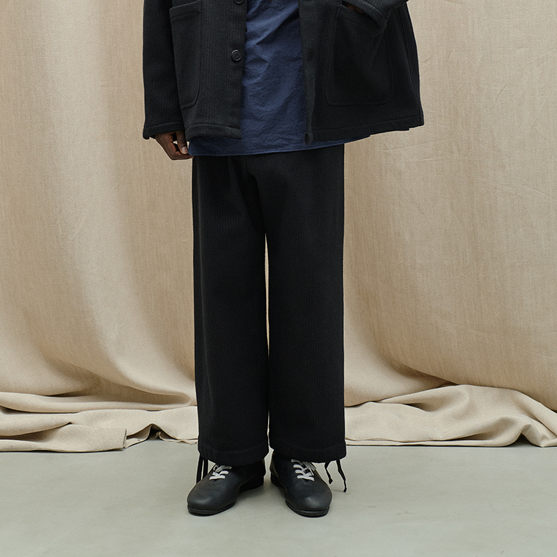 YOKO SAKAMOTO Beach Cloth Wide Pants Black(A Set with J