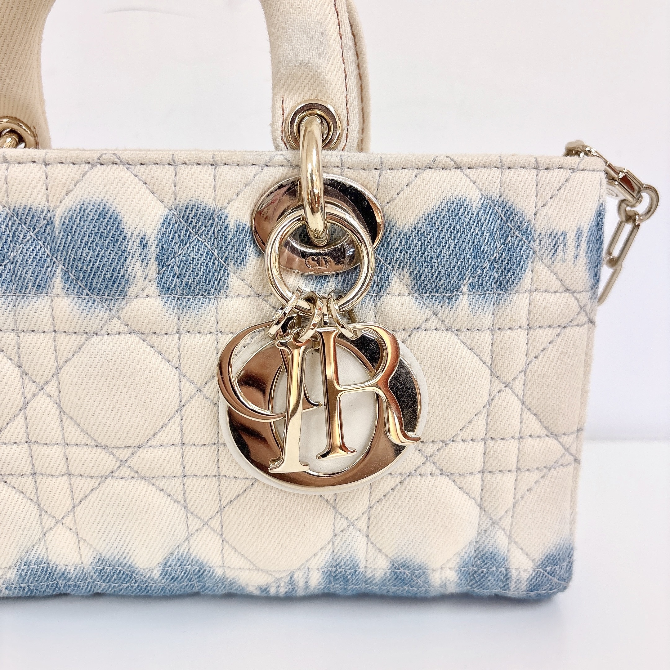 Dior Lady D-Joy Bag - Denim / Ghw