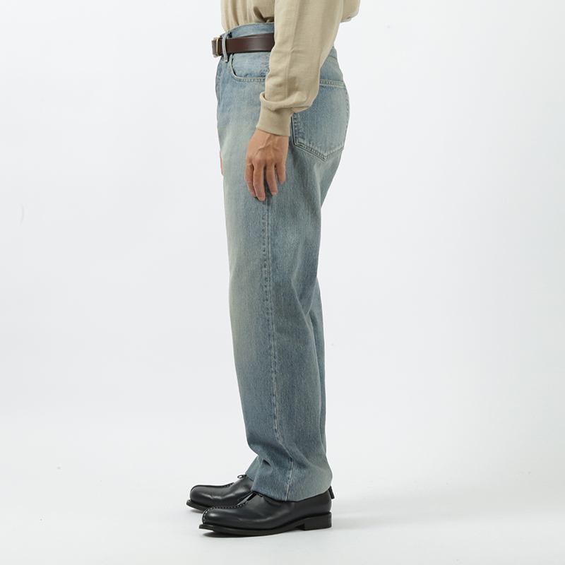 YOKO SAKAMOTO Denim Straight Pants (Used Fade) Fade Indigo