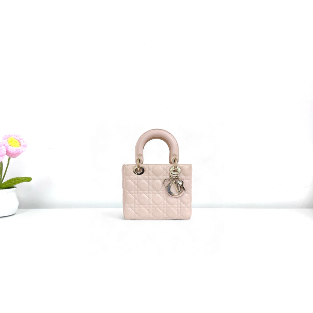 Dior Lady Dior Handbag - Pink / Ghw