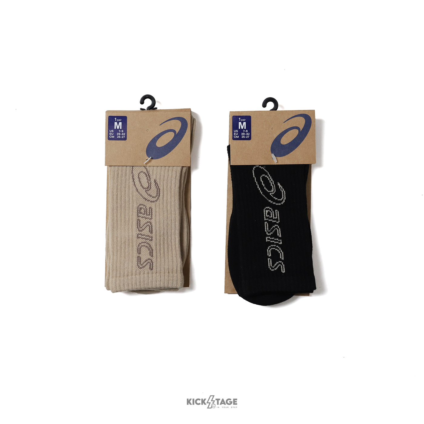 ASICS 亞瑟士 卡其 黑色 鏤空緹花 薄底 中性 腳背透氣網布 訓練 運動 中筒襪 長襪【3033C036】