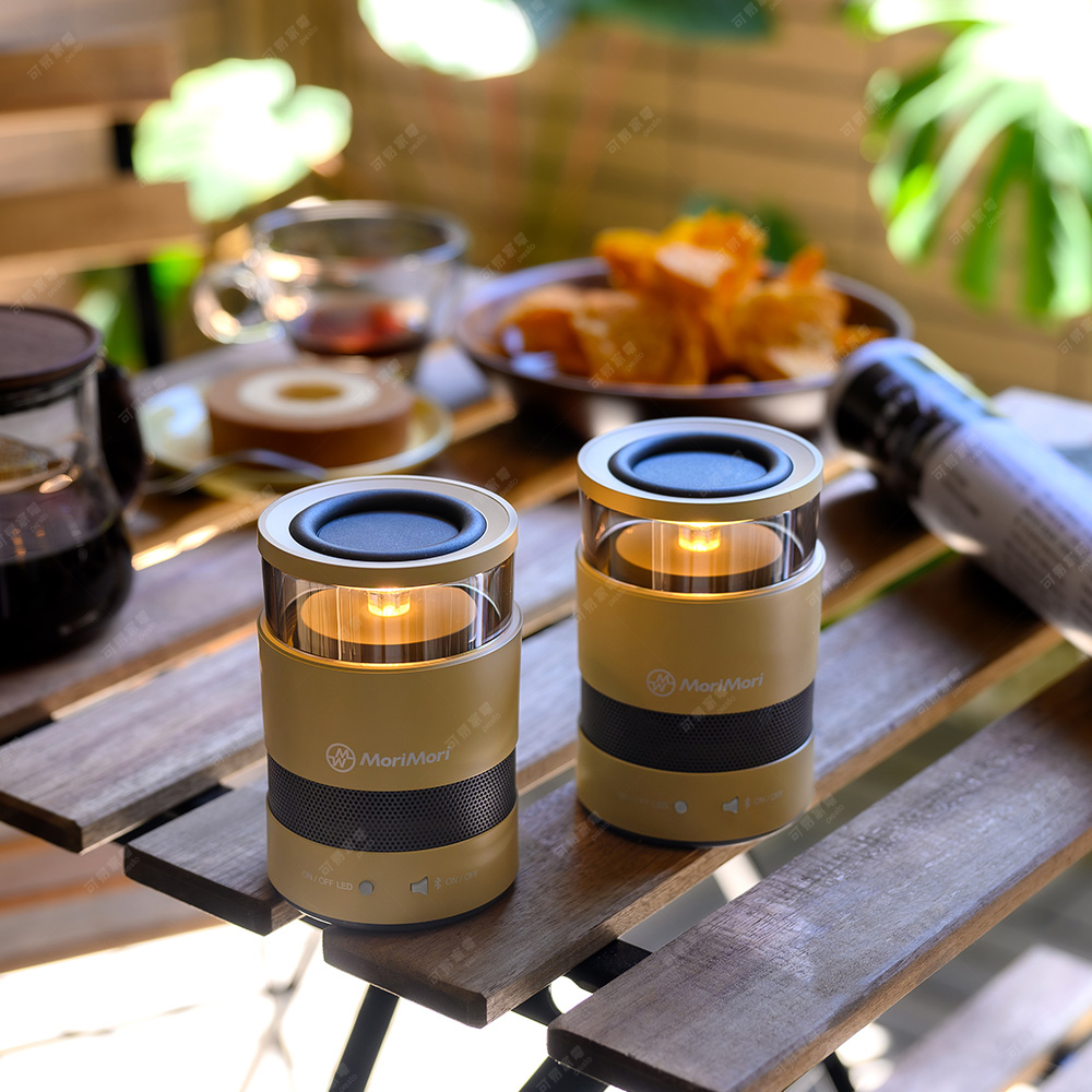 Mori LED W Speaker ベージュ MoriMori公式】LED W Speaker | LEDダブルスピーカー