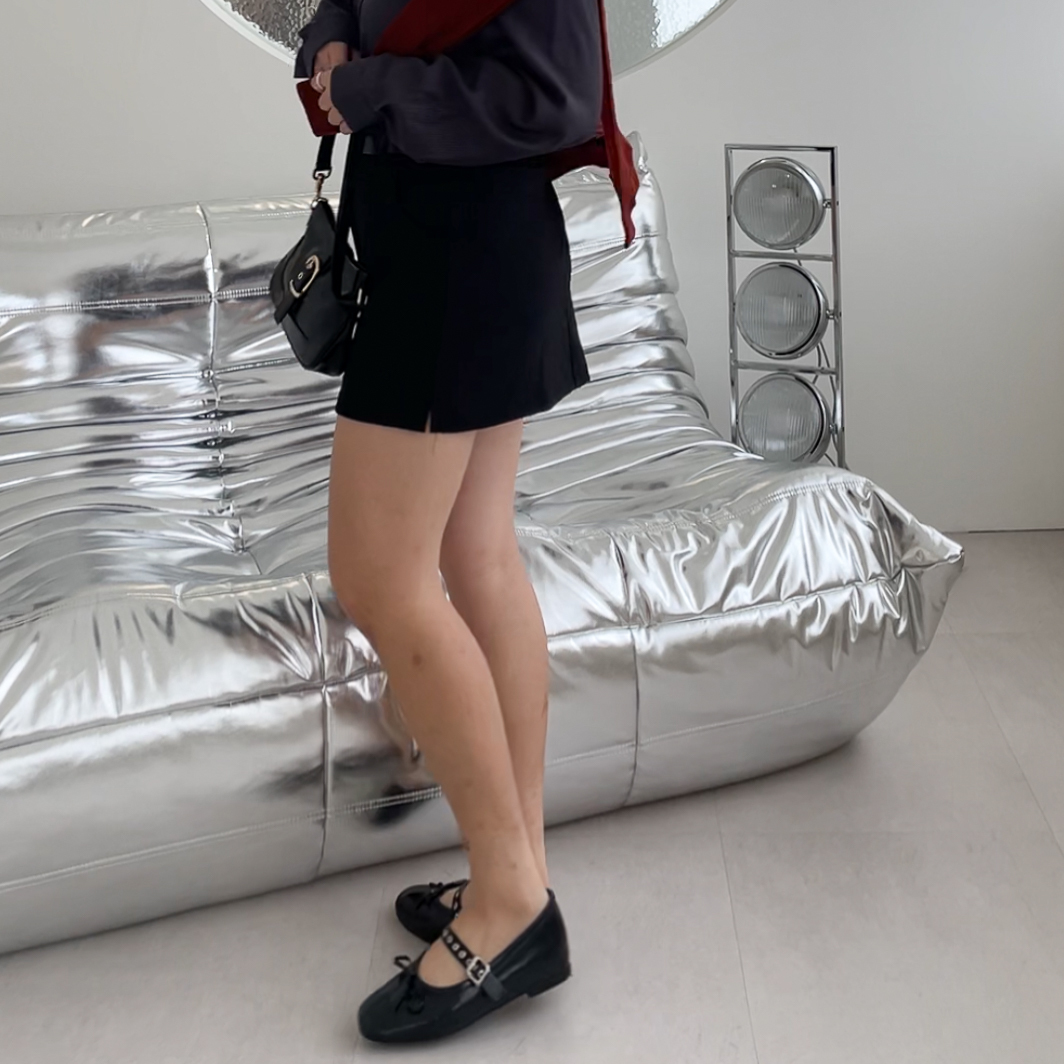 O11挺料H型短褲(黑S)