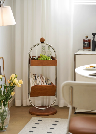 法式復古實木收納小茶几