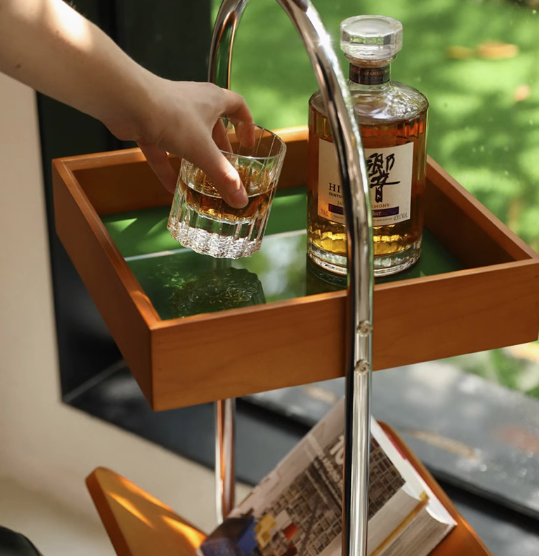 法式復古實木收納小茶几