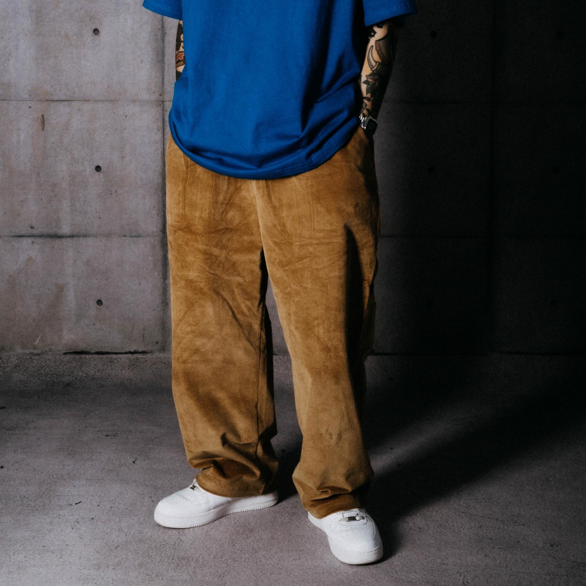 XCTRL 美式工裝燈芯絨褲-卡其