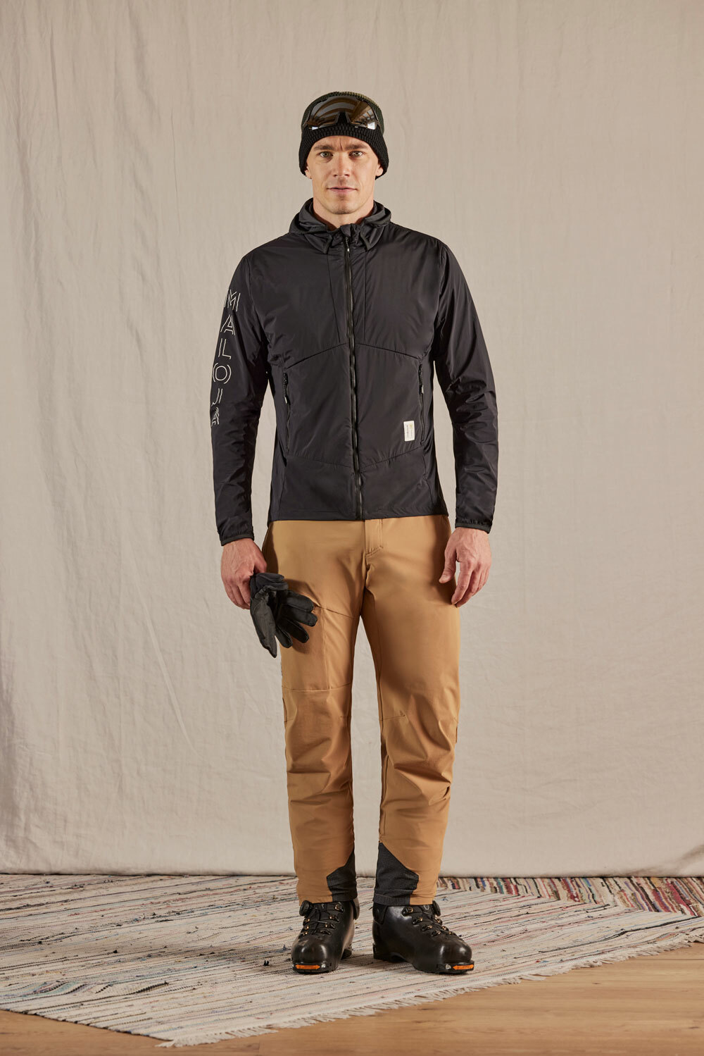 【MALOJA】男化纖防風保暖連帽外套 / 24MA38216-[卡其綠]