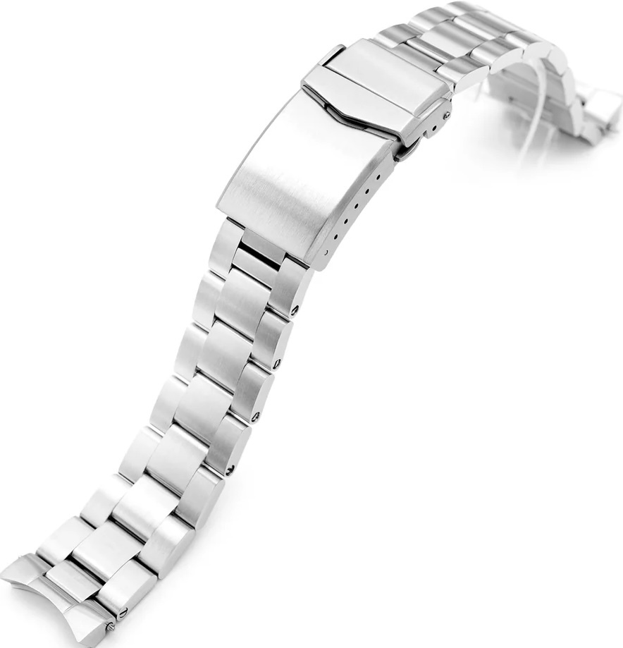 萬年鐘錶 - 太空人錶帶 SEIKO Alpinist  登山運動員 SPB117J1 代用不銹鋼錶帶 SARB017 SPB155 SBEJ005 代用鋼錶帶（兼容 Hamilton 漢密爾頓卡其野戰系列 H70455733）超級三板式插尾版本 不鏽鋼 V形潛水扣專用帶 SS201820B166