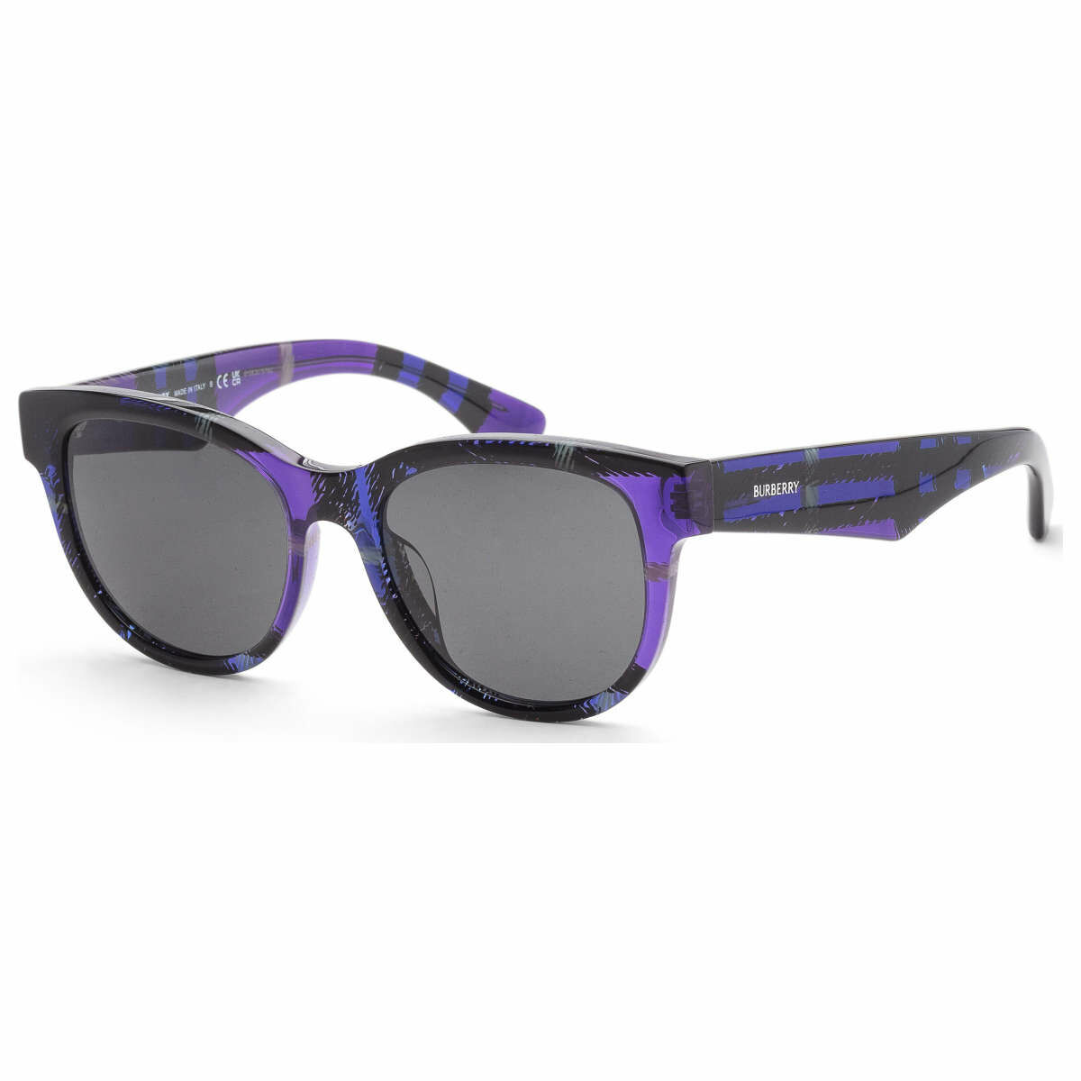 (預購)【Burberry】BE4432U-411387-54 女士 紫色 圓形 太陽眼鏡