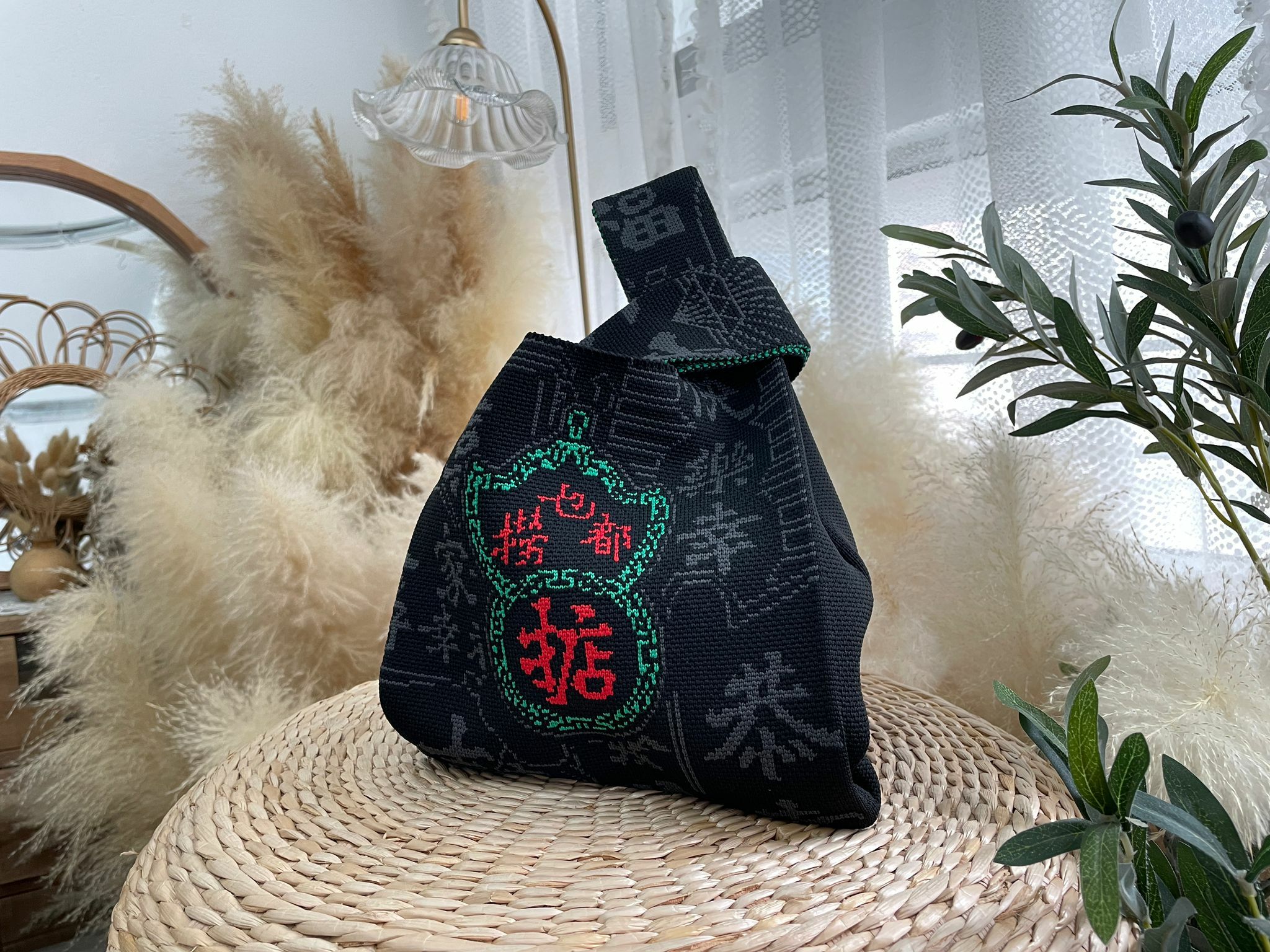 【港式霓虹 - 撈乜都掂】針織袋 手挽袋 手提袋丨Amazing Studio