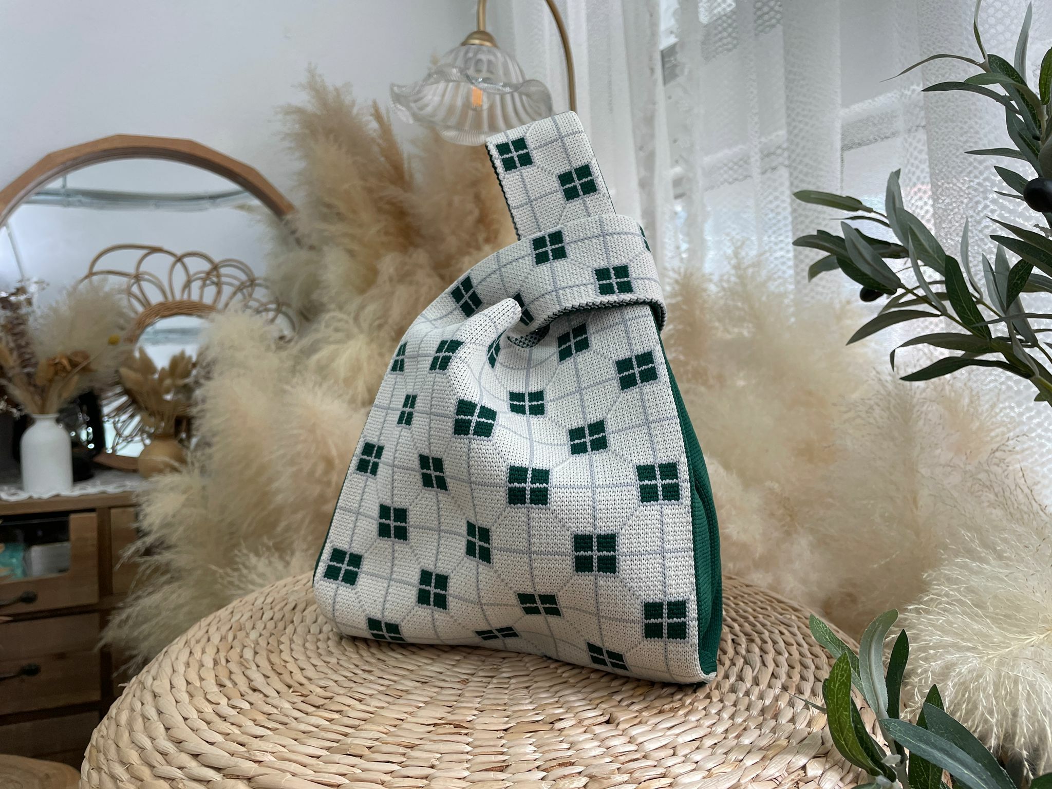 【懷舊磚紋】針織袋 手挽袋 手提袋丨Amazing Studio