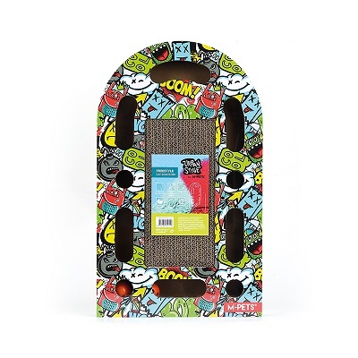 M-Pets 街頭塗鴉風貓抓板 50×30×6cm 附球