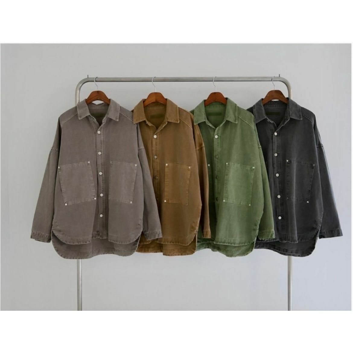 洗水淨色長袖恤衫 HIGH FIVE-114S