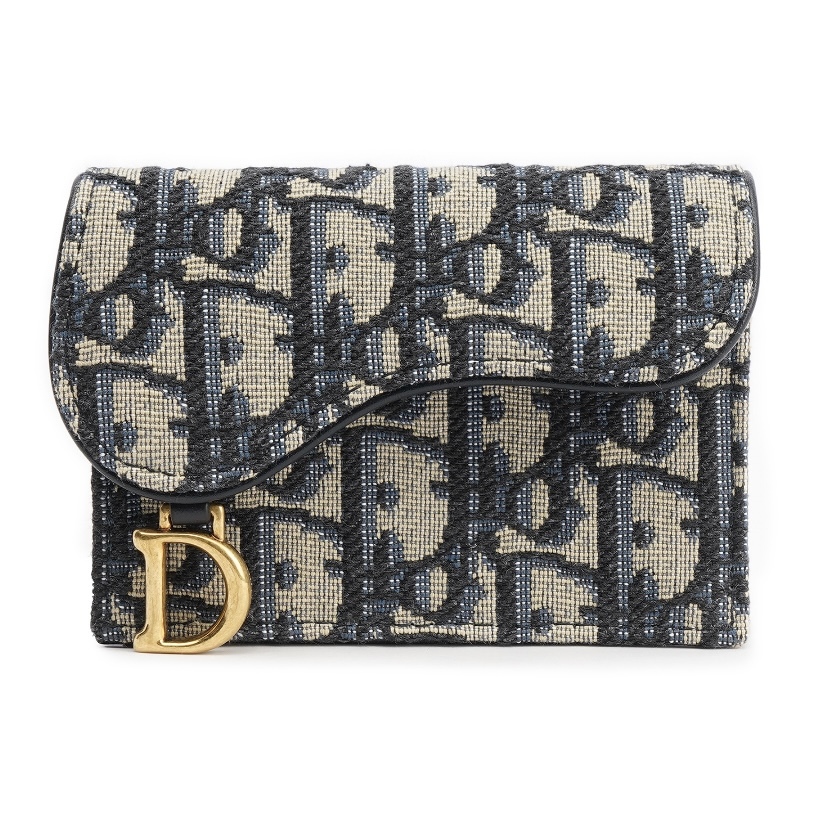 DIOR  Saddle Bloom Dior Oblique 緹花卡片套