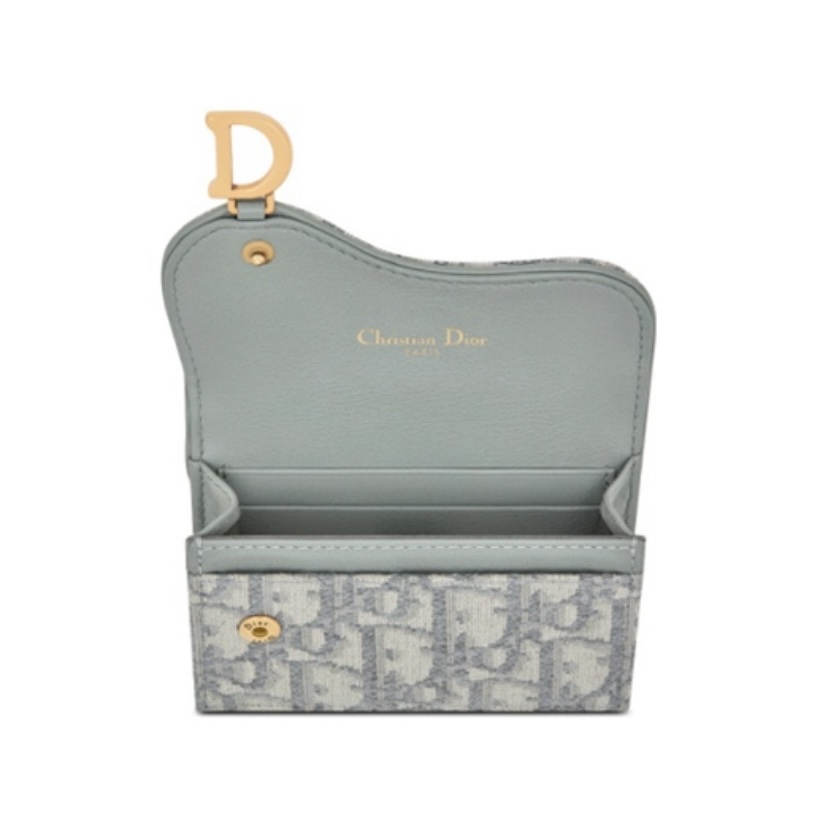 DIOR  Saddle Bloom Dior Oblique 緹花卡片套