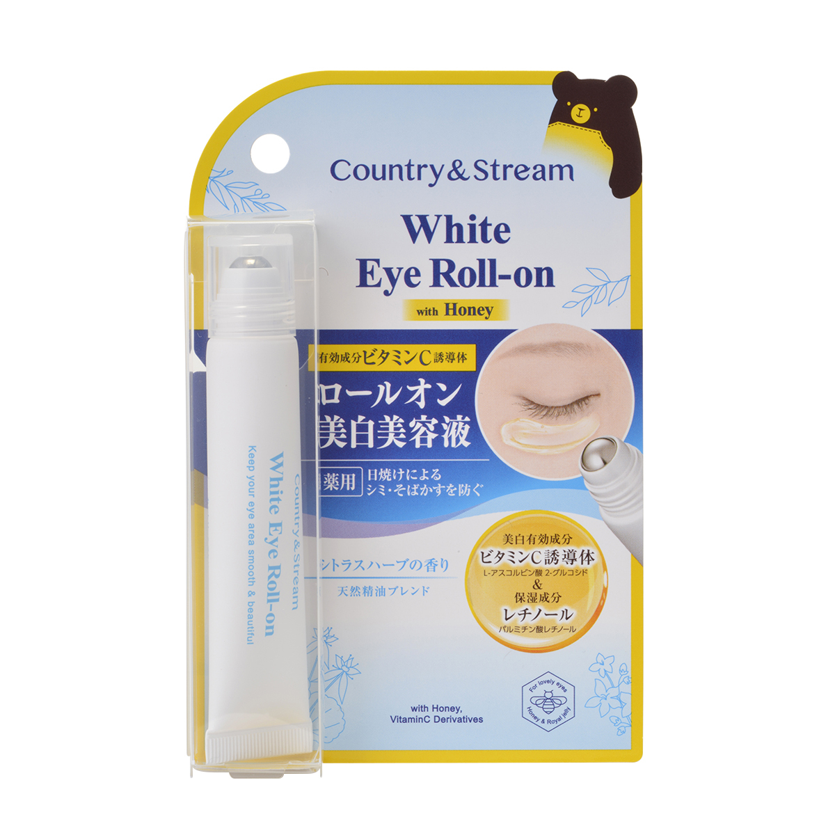 White Eye Roll-On with Honey 美白護眼精華棒