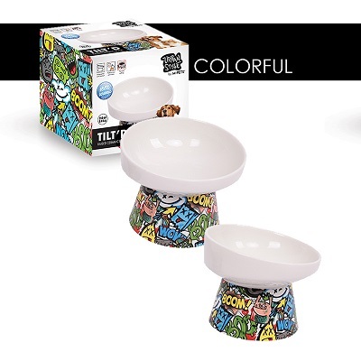 M-Pets 街頭塗鴉風斜碗 Small / Medium