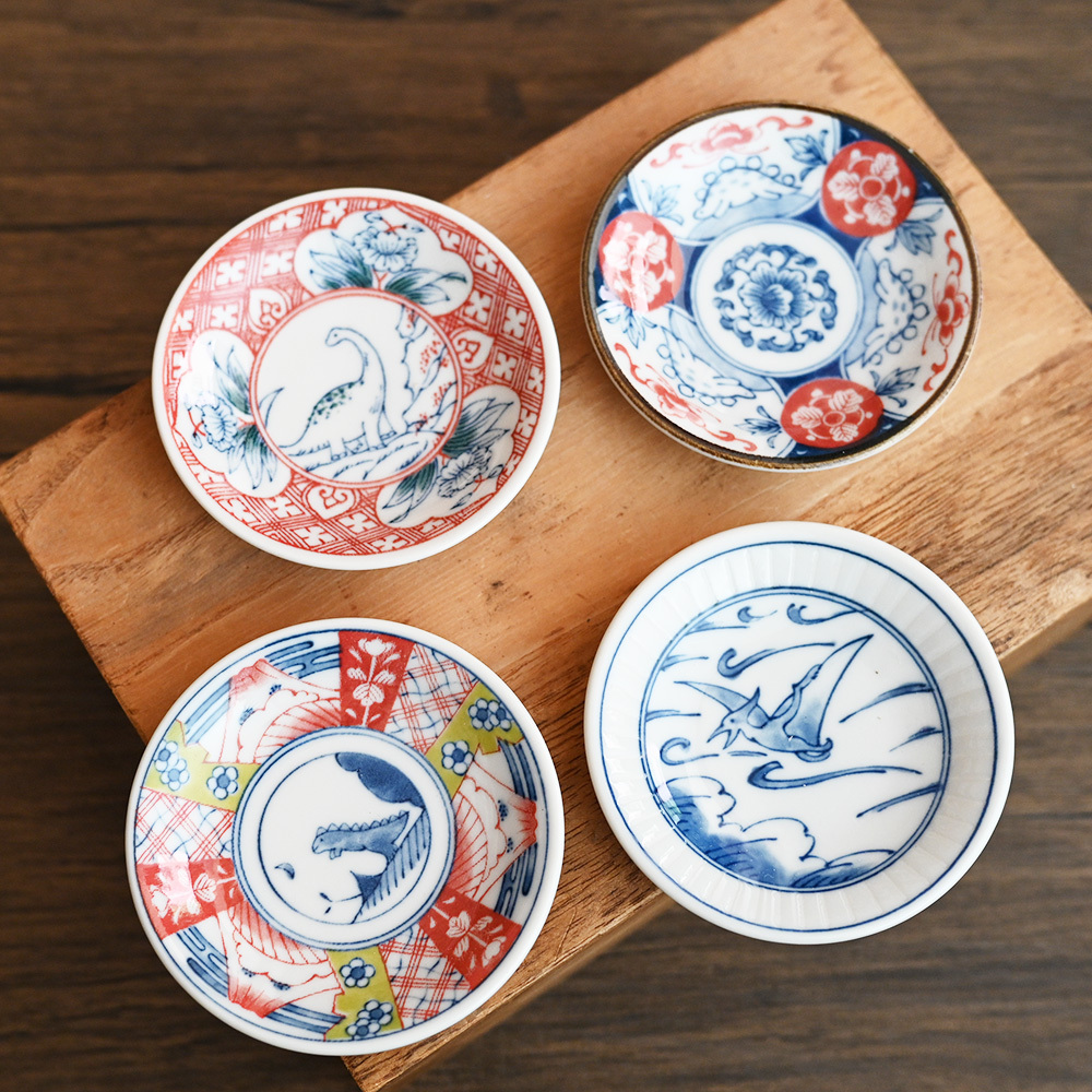 美濃燒 江戶風 恐龍豆皿小碟