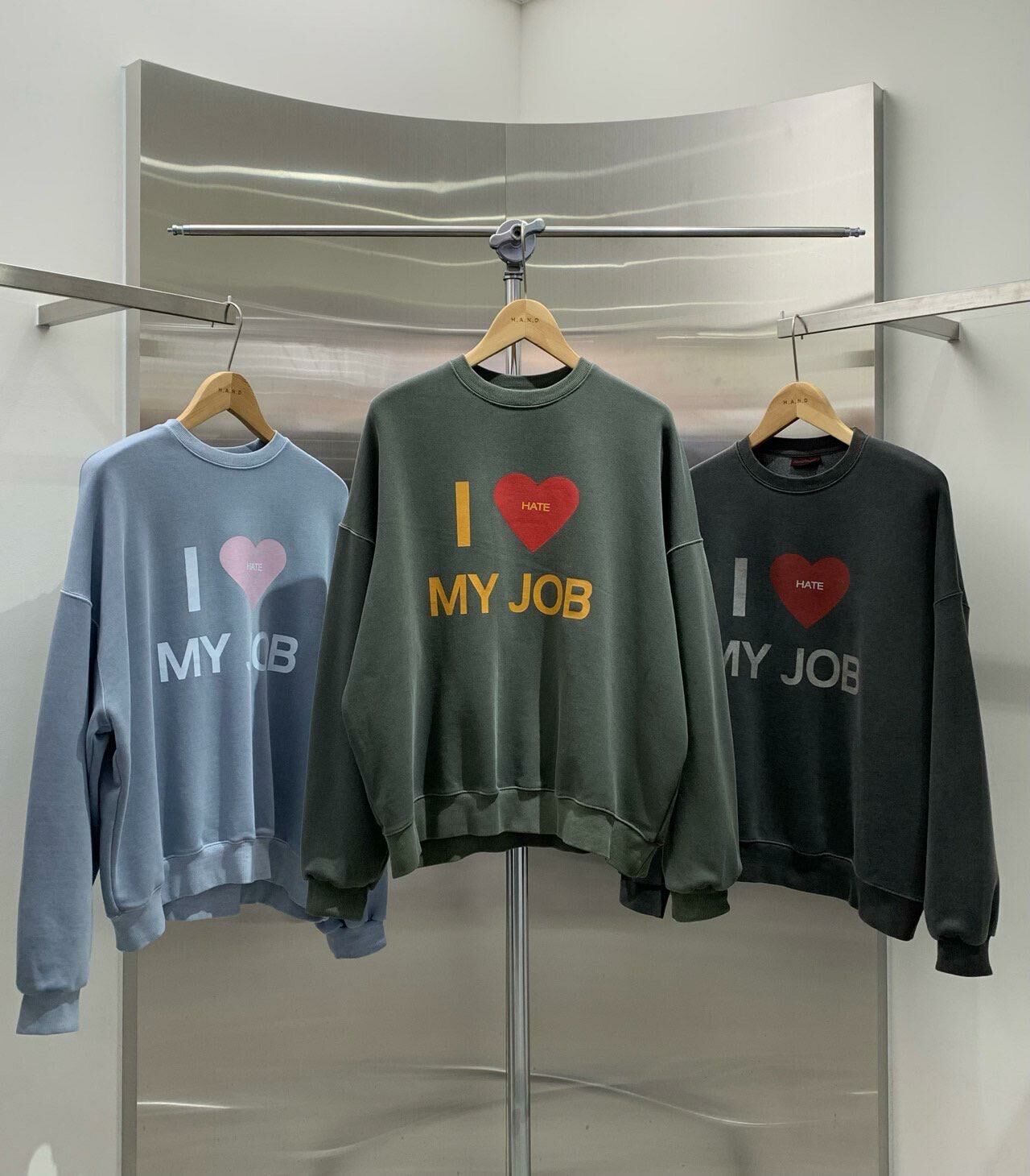 英文字圖案衛衣 HAND-041T