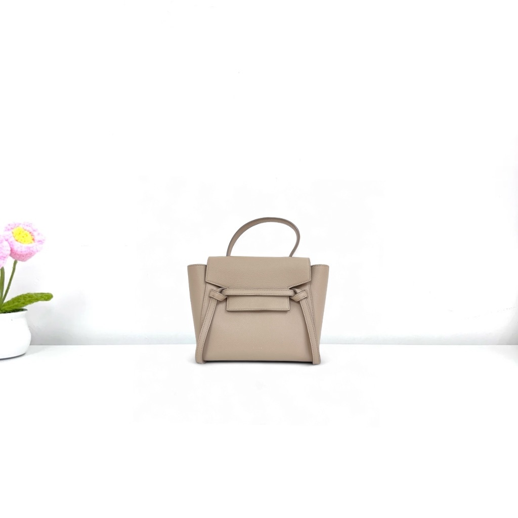 Celine Nano Belt Bag - Beige / Ghw