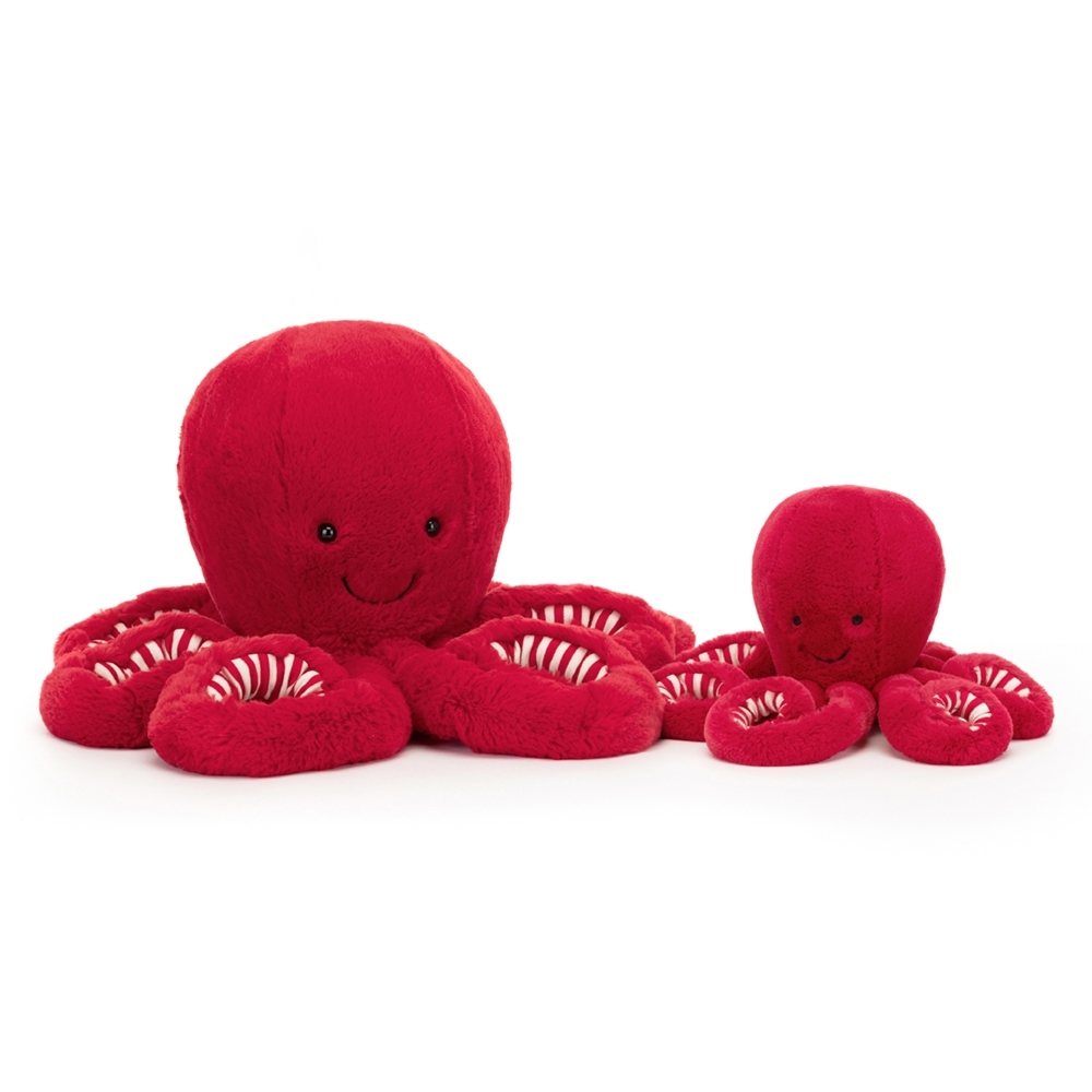 【樂森藥局】英國 Jellycat Cranberry Octopus 蔓越莓章魚47cm/公分、絨毛玩偶