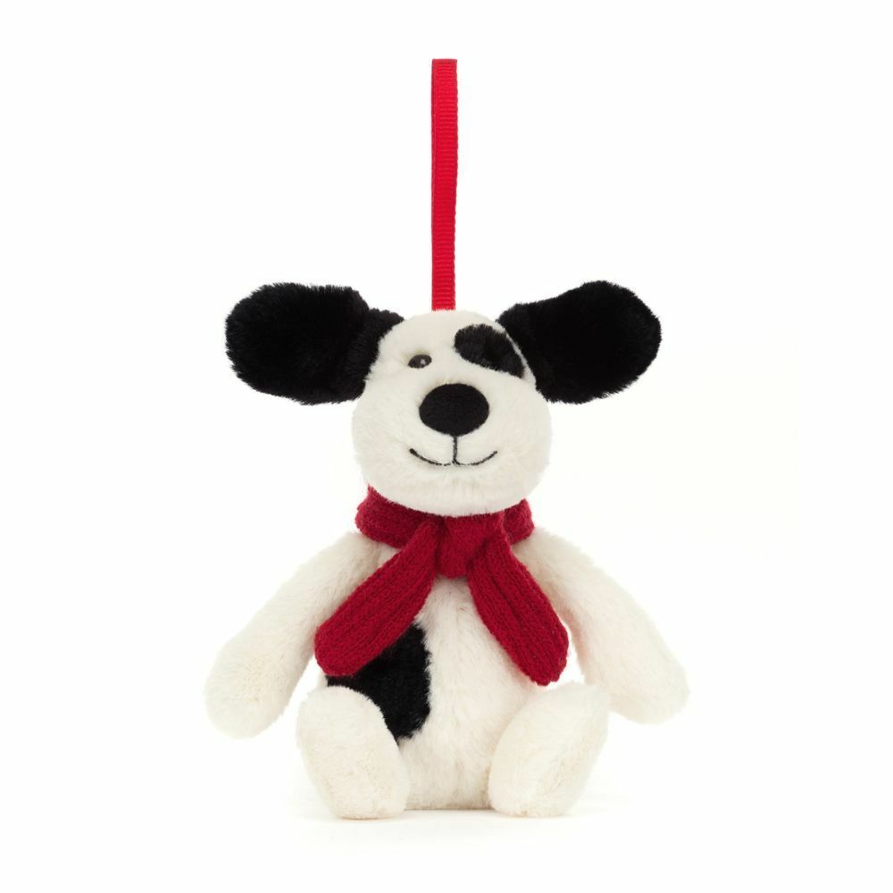 【樂森藥局】英國 Jellycat Bashful Puppy Decoration 大白狗聖誕掛飾