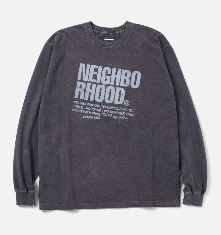 [現貨] NEIGHBORHOOD FW24 NH . TEE LS-11 | (Black / Gray)