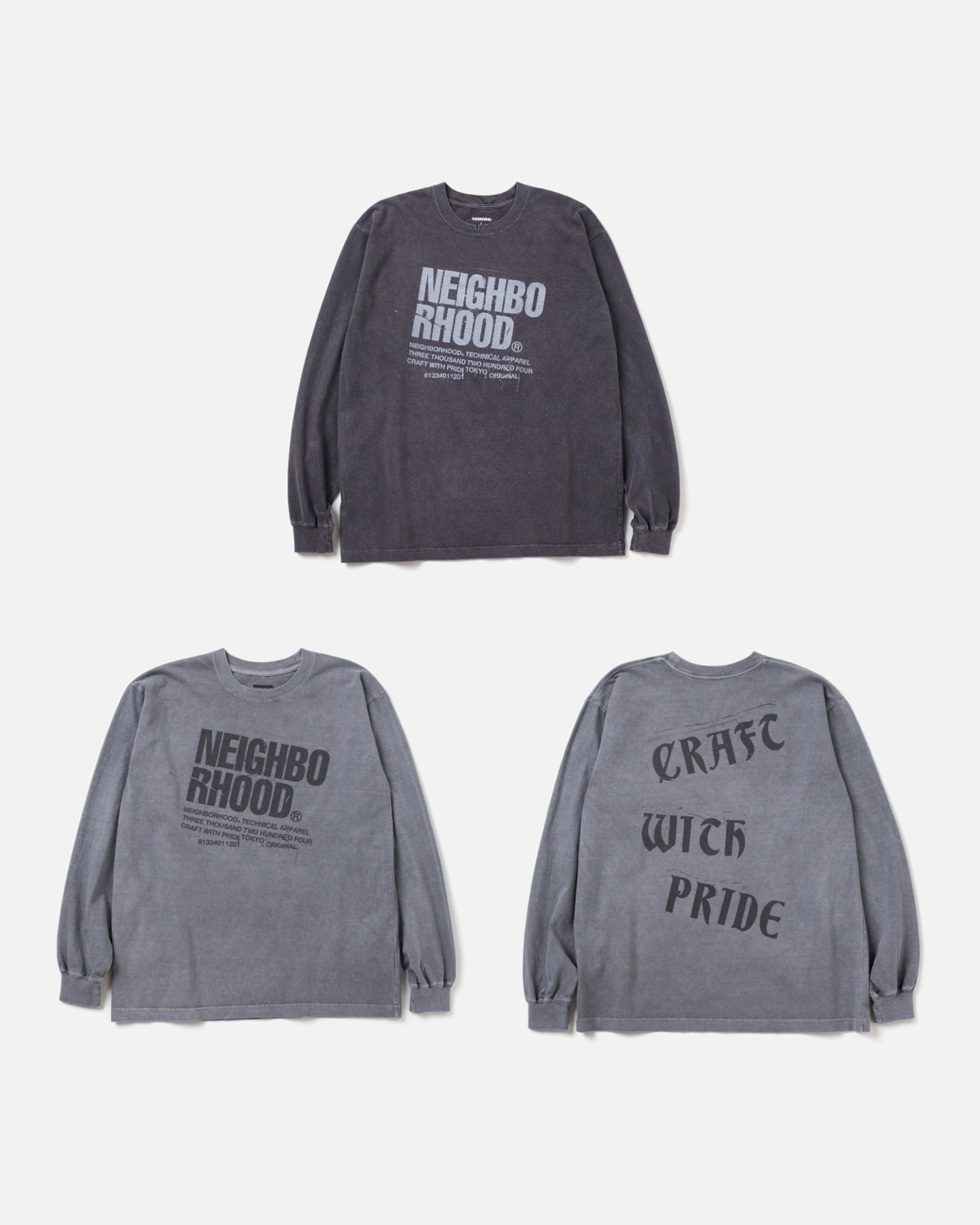 [現貨] NEIGHBORHOOD FW24 NH . TEE LS-11 | (Black / Gray)