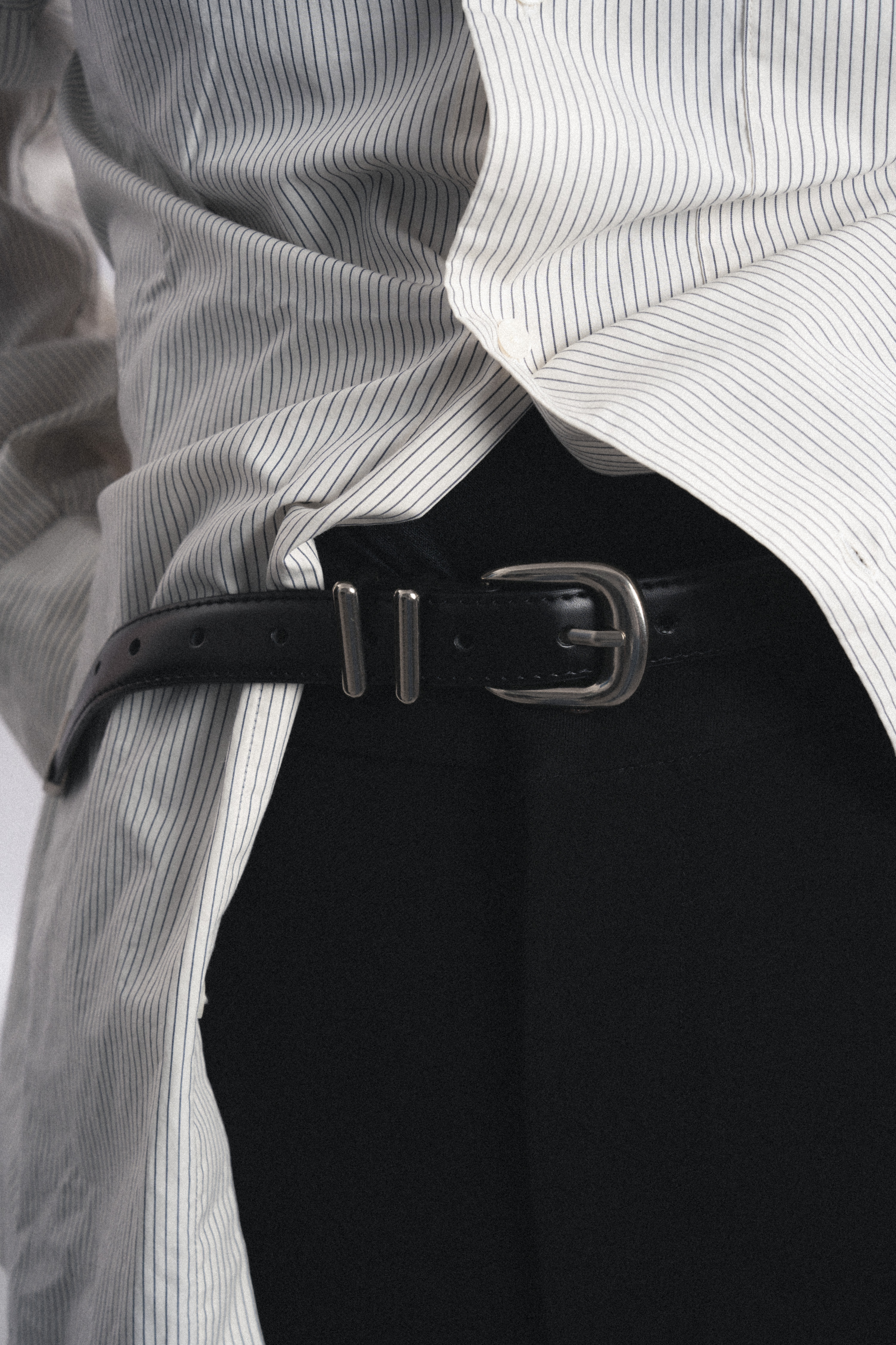 【BLUZ】Belt-01義大利牛皮銀扣腰帶 改良款